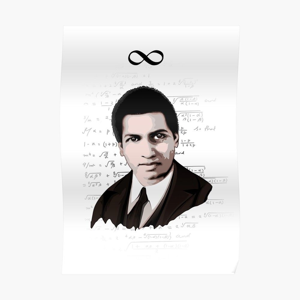 1000x1000 Srinivasa Ramanujan Art Print, Phone