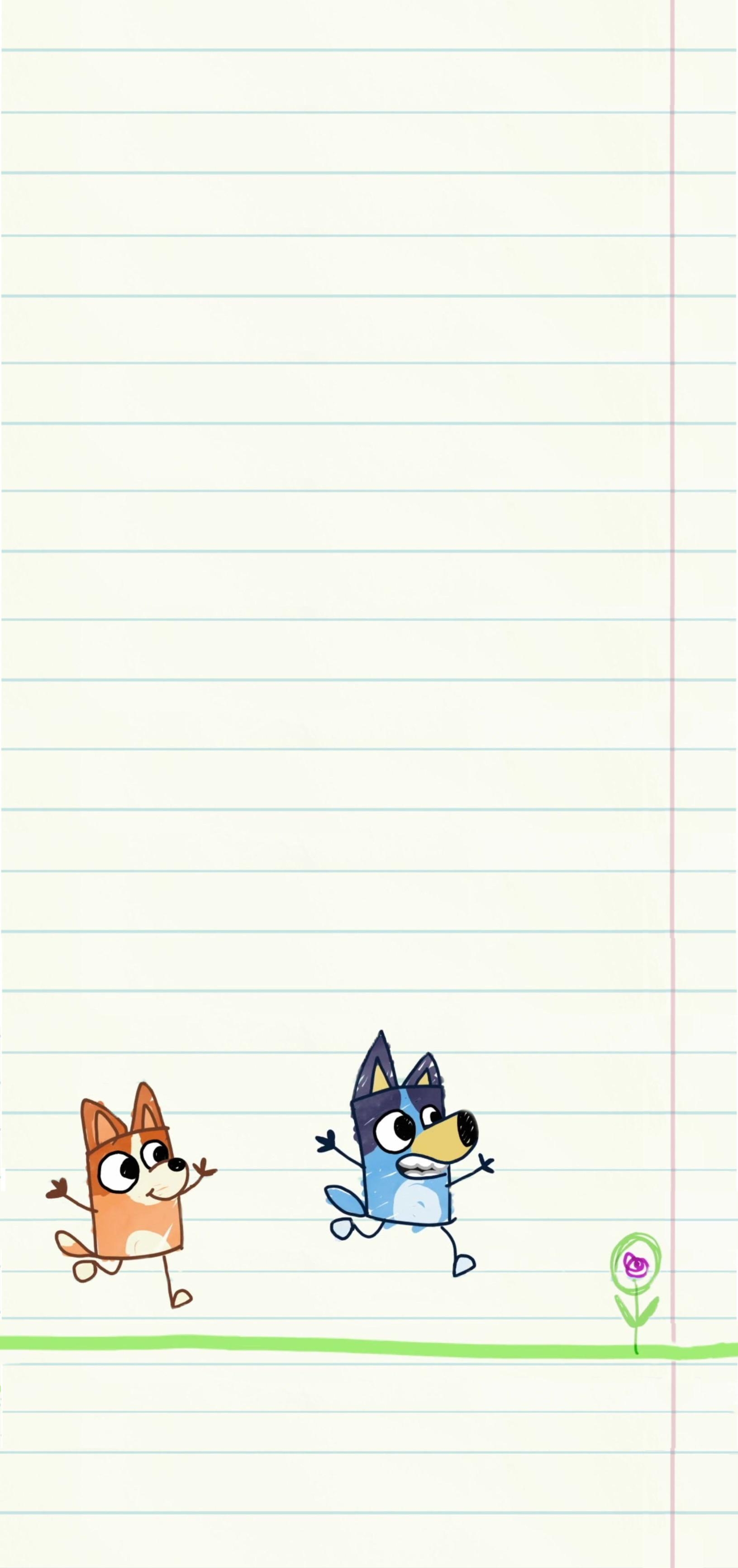 1640x3470 Bingo & Bluey Escape Phone Wallpaper, Phone