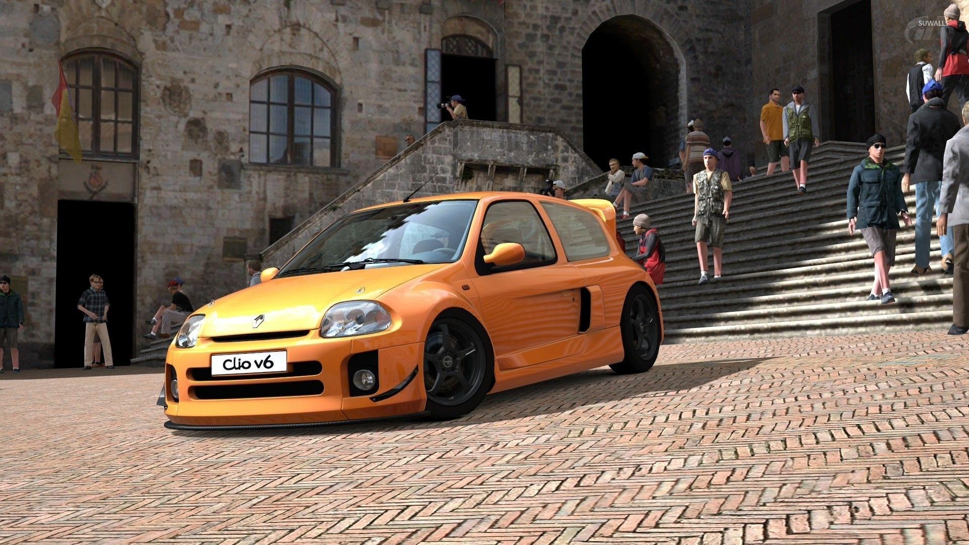 1920x1080 Yellow Renault Clio RS 200 side view wallpaper, Desktop