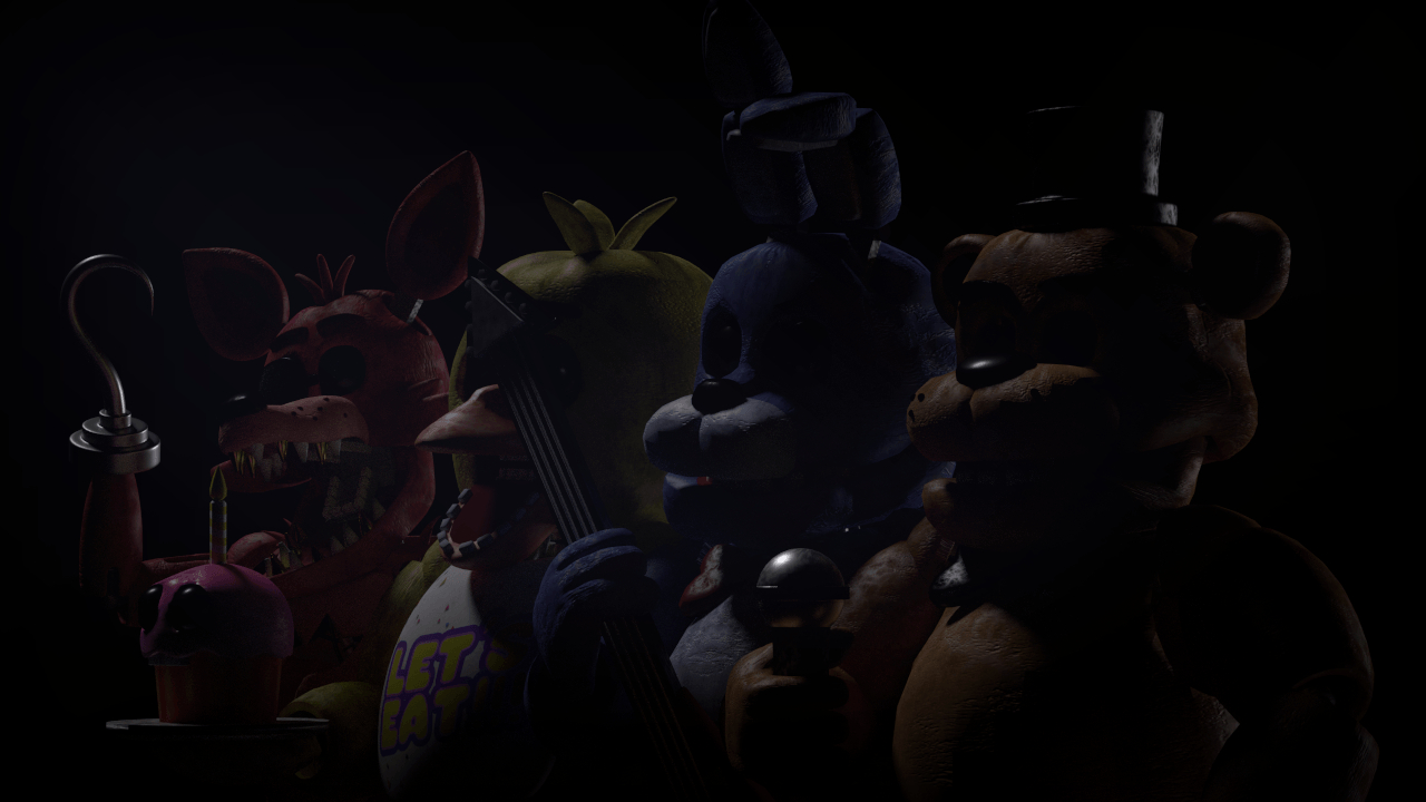 1280x720 FNaF 1 Wallpaper w/ Rare Freddy variant. Personal render lighting, Desktop