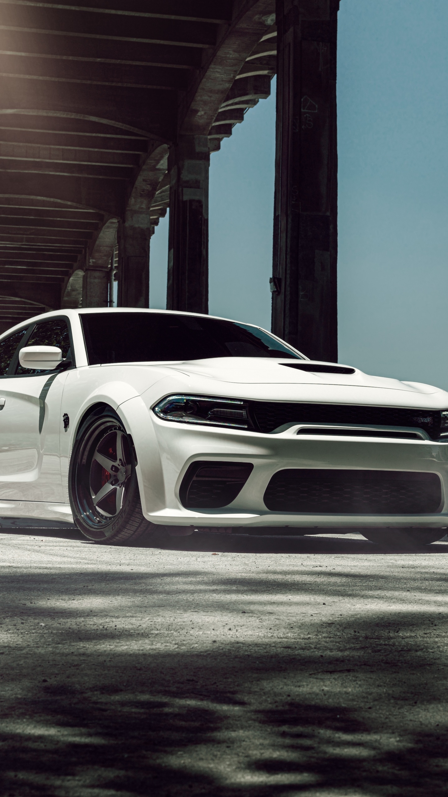 1440x2560 Dodge Challenger SRT Hellcat Widebody Wallpaper 4K, White cars, 5K, 8K, Cars, Phone