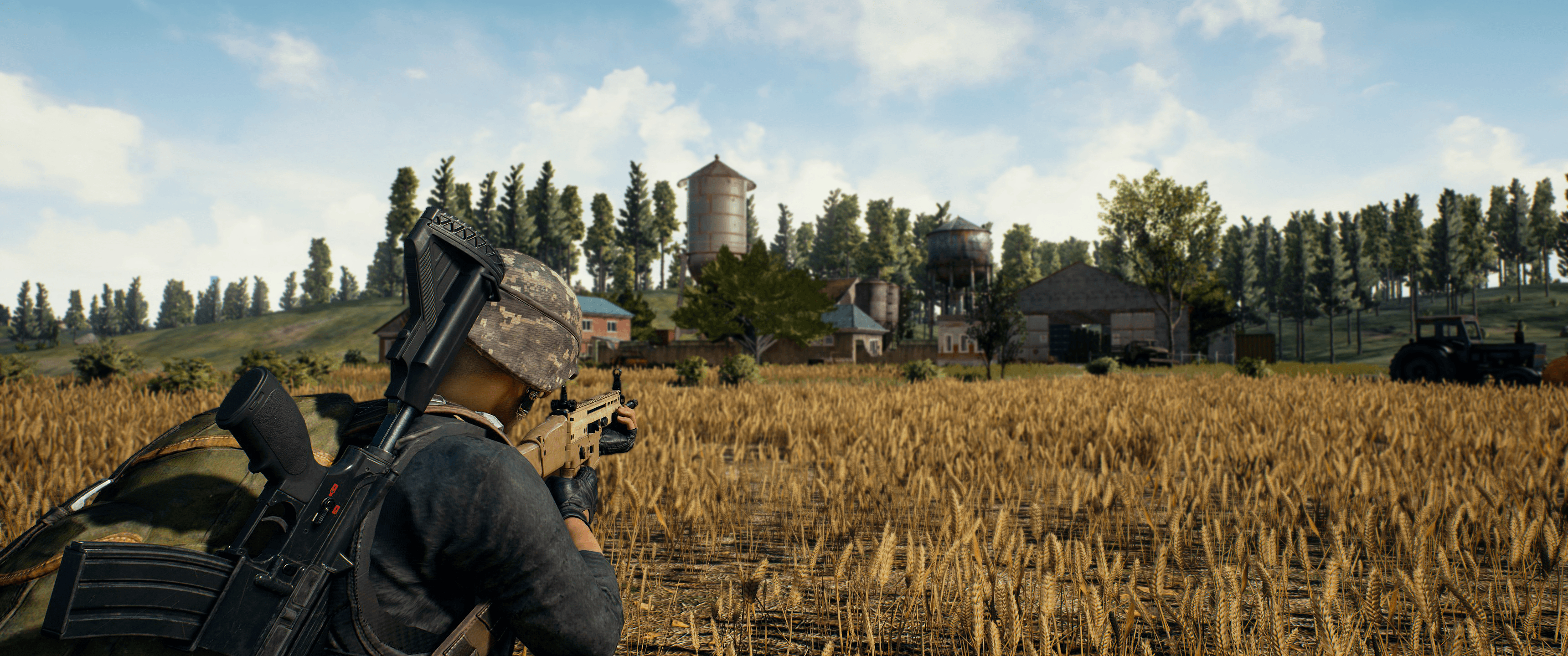 3440x1440 My attempt at PUBG Wallpaper, Dual Screen