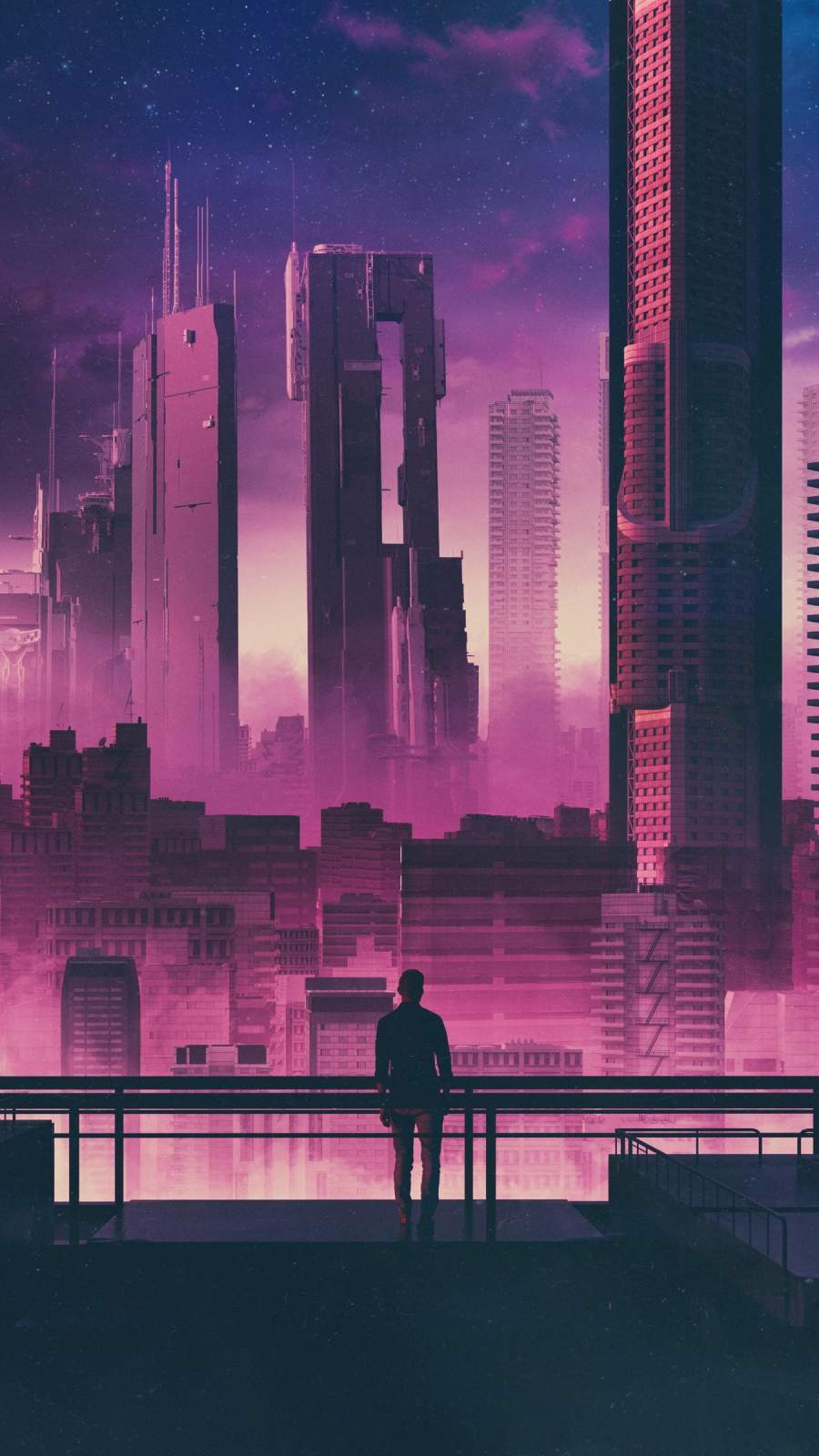 900x1600 Future City And Man IPhone Wallpaper Wallpaper, iPhone Wallpaper, Phone