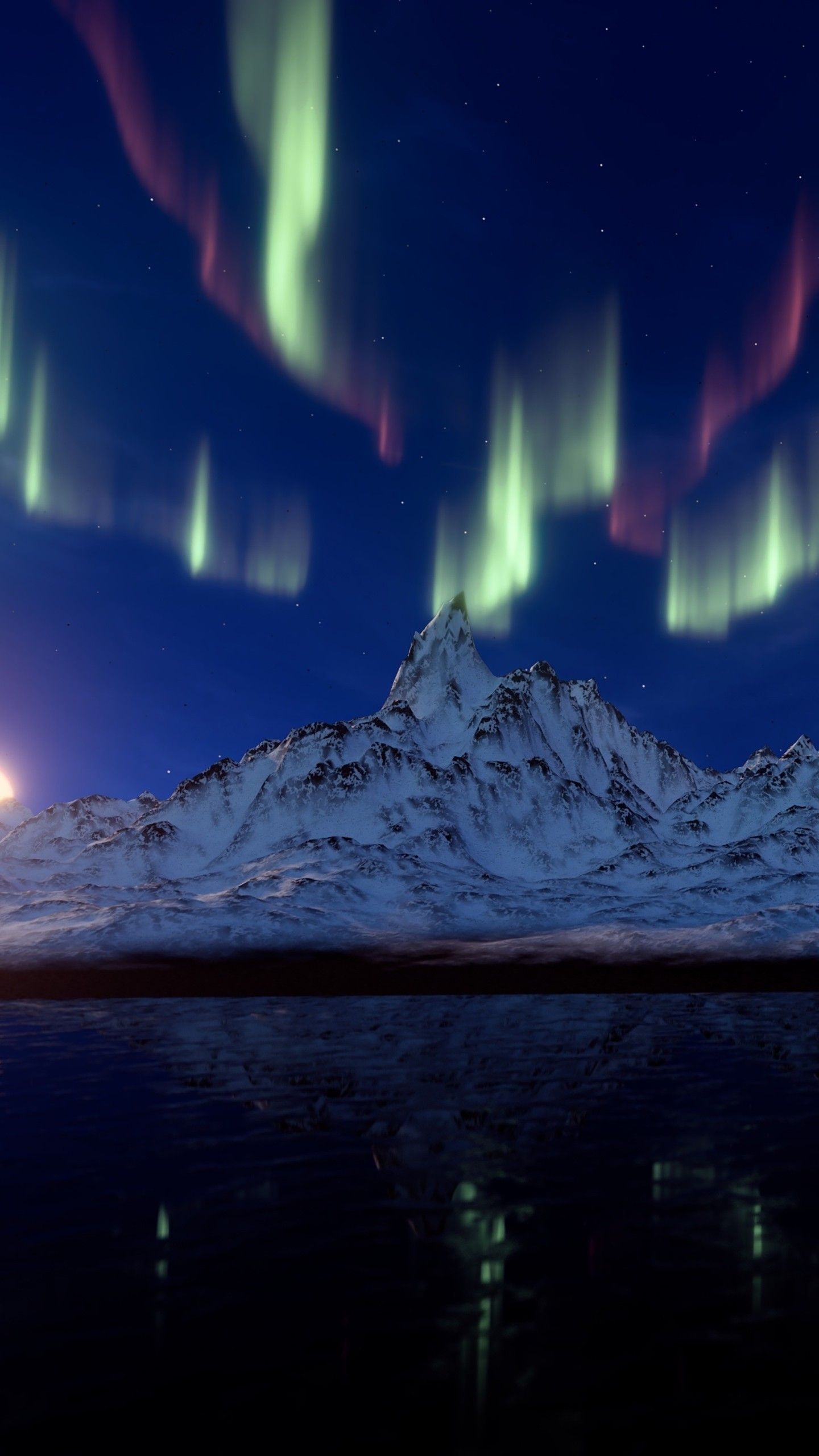 1440x2560 Northern Lights Aurora Borealis 4K Wallpaper, Phone