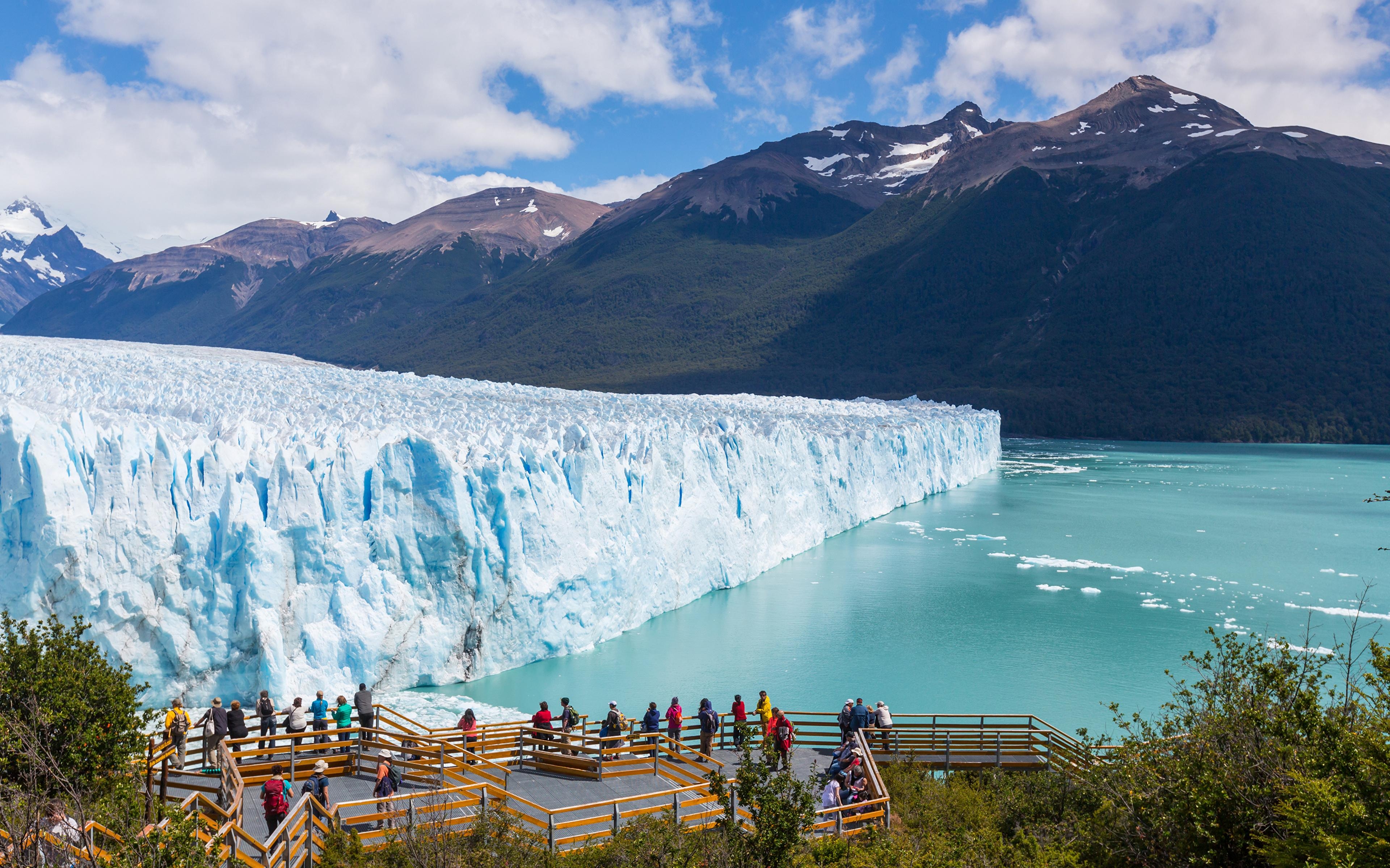 3840x2400 Picture Argentina Perito Moreno glacier Ice Nature, Desktop