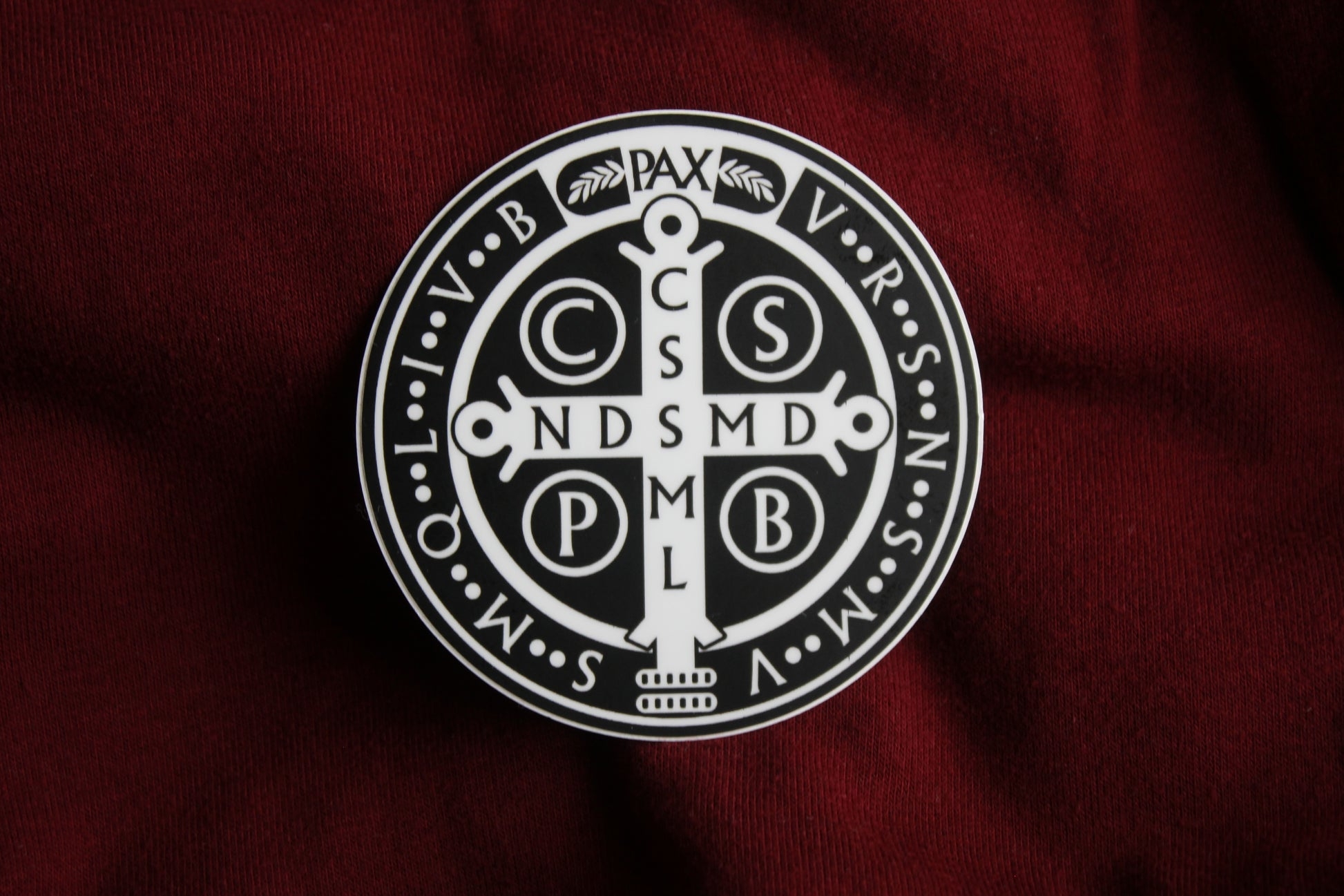 1950x1300 Saint Benedict Medal Sticker, Desktop