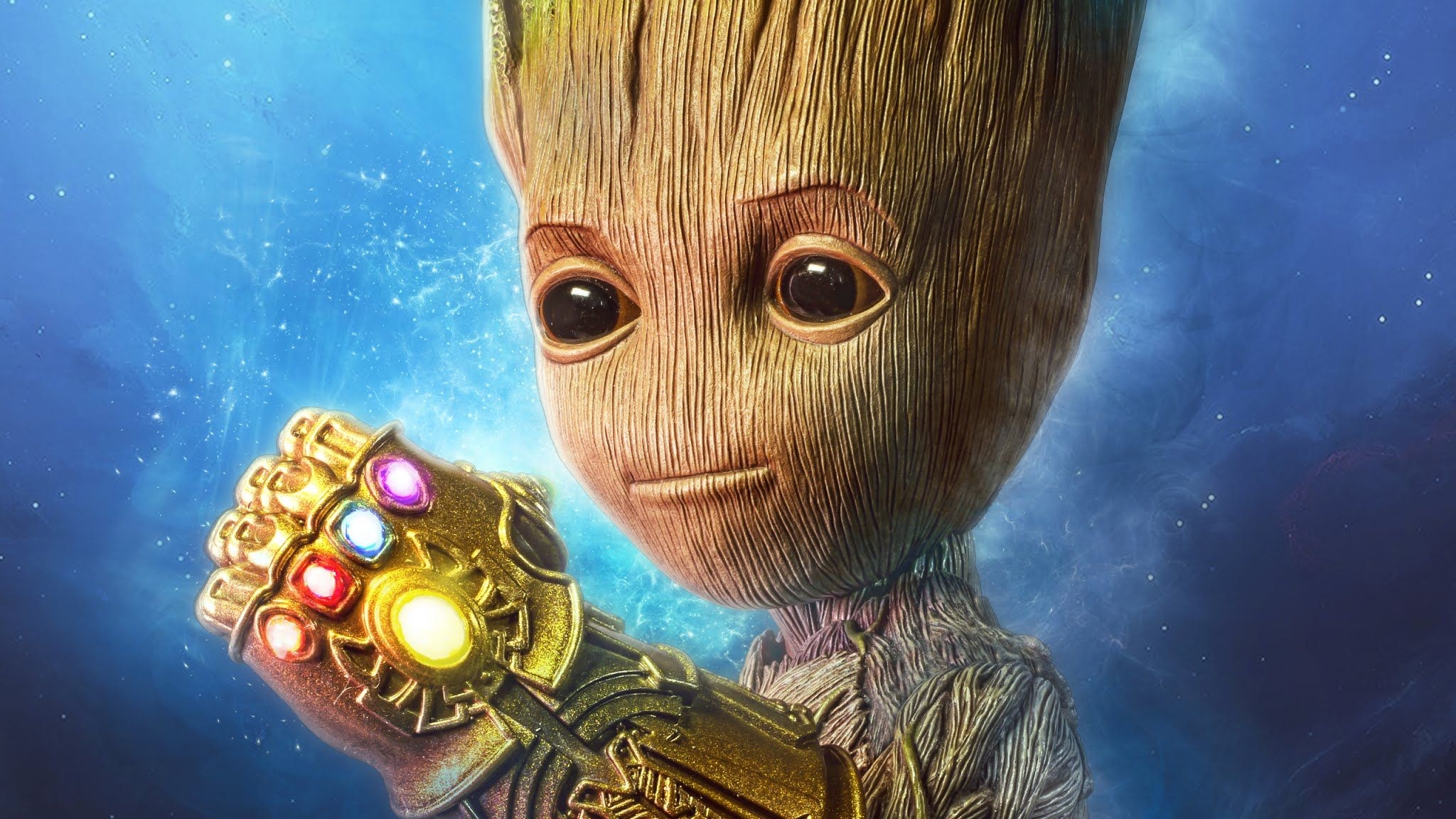 2050x1160 Baby Groot Gauntlet, Desktop