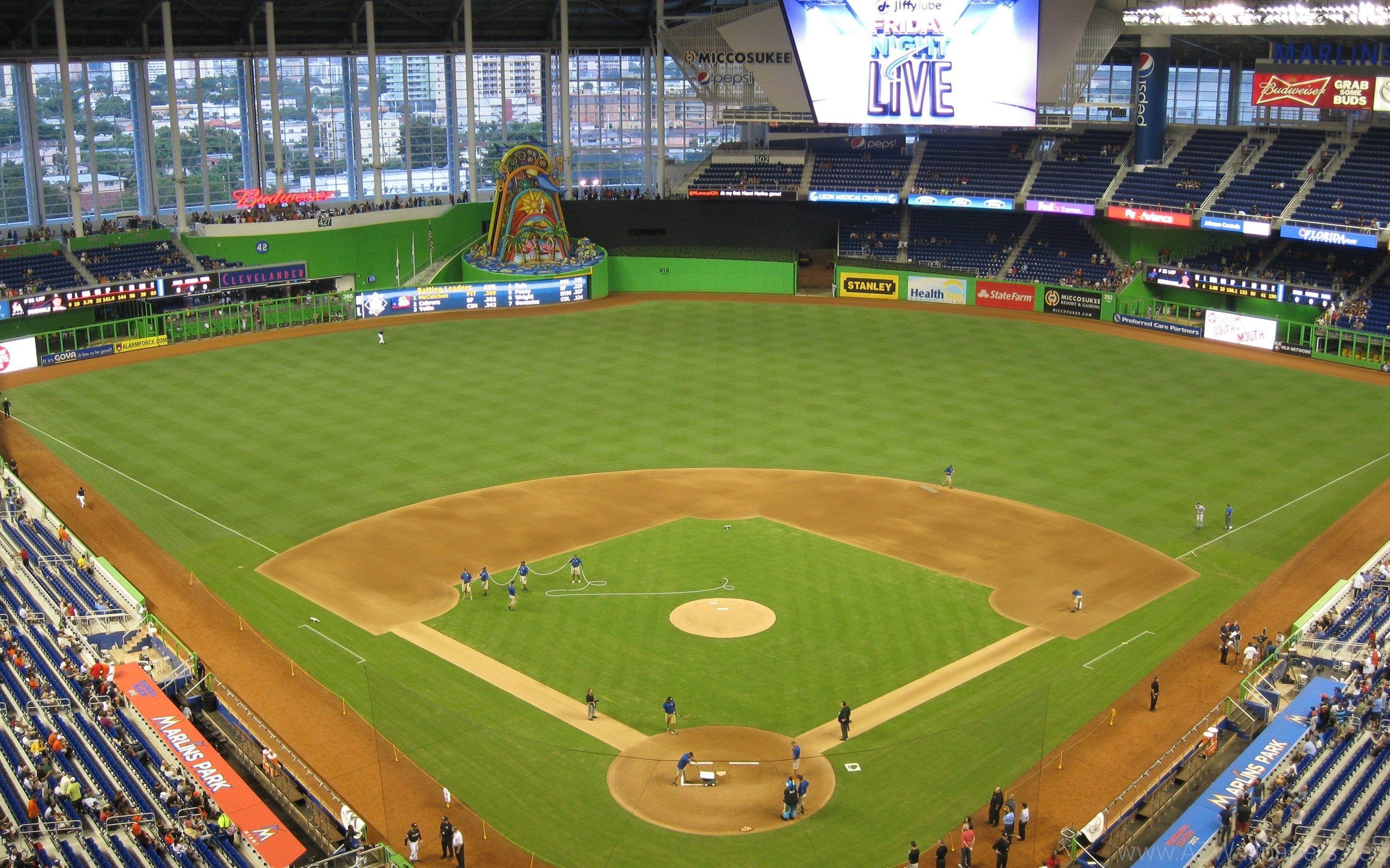 2880x1800 Miami Marlins Ballpark Marlins Park Miami, Florida Wallpaper, Desktop