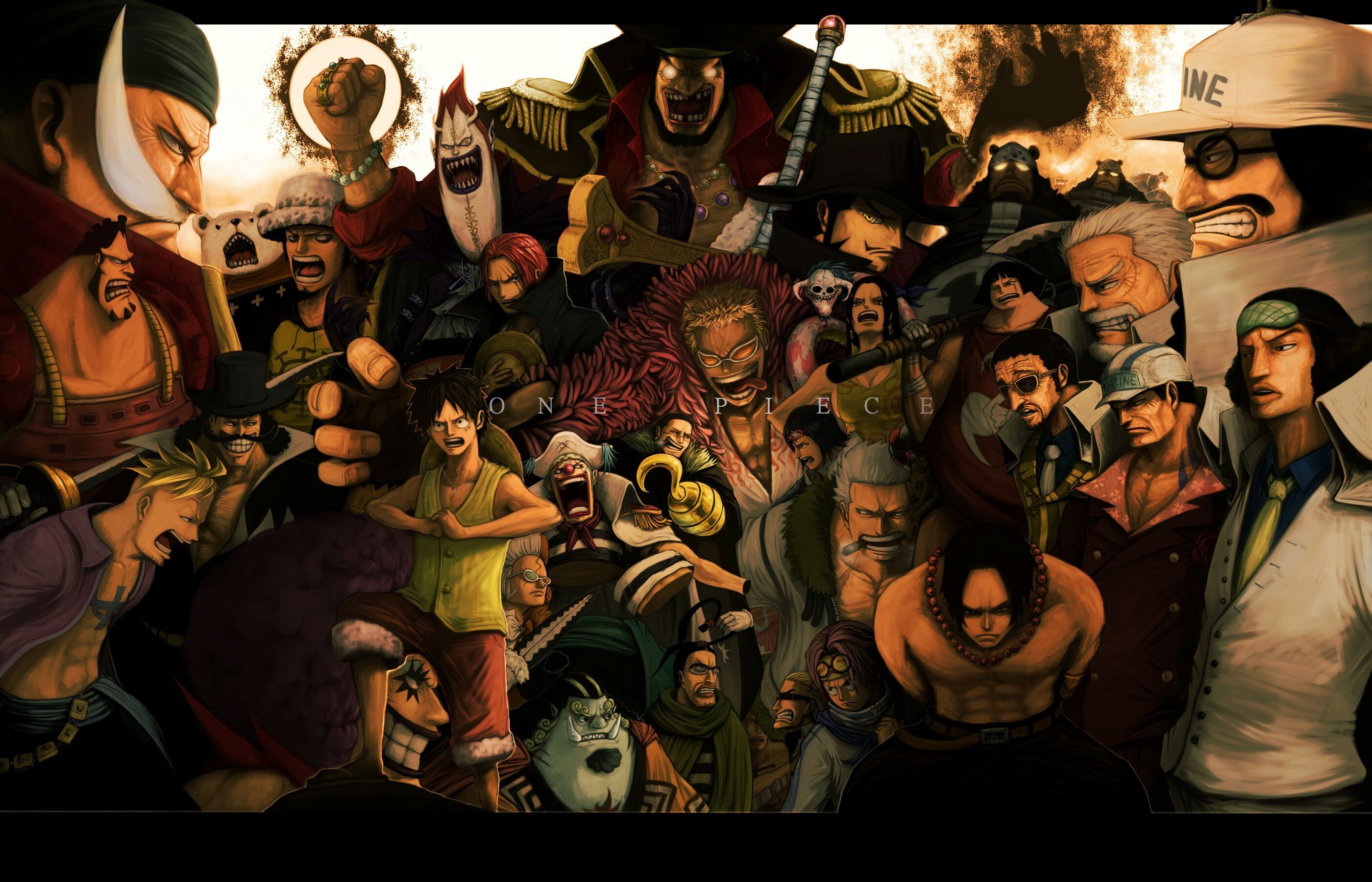 2800x1800 Impel Down Marine Ford Arc**. One Piece All Characters, One Piece Manga, One Piece, Desktop