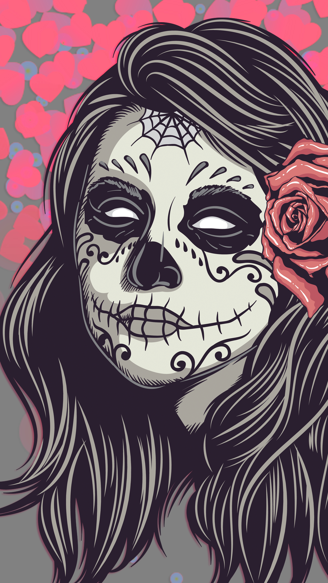 1080x1920 Mexican Girl Skull iPhone 11 Wallpaper, Phone