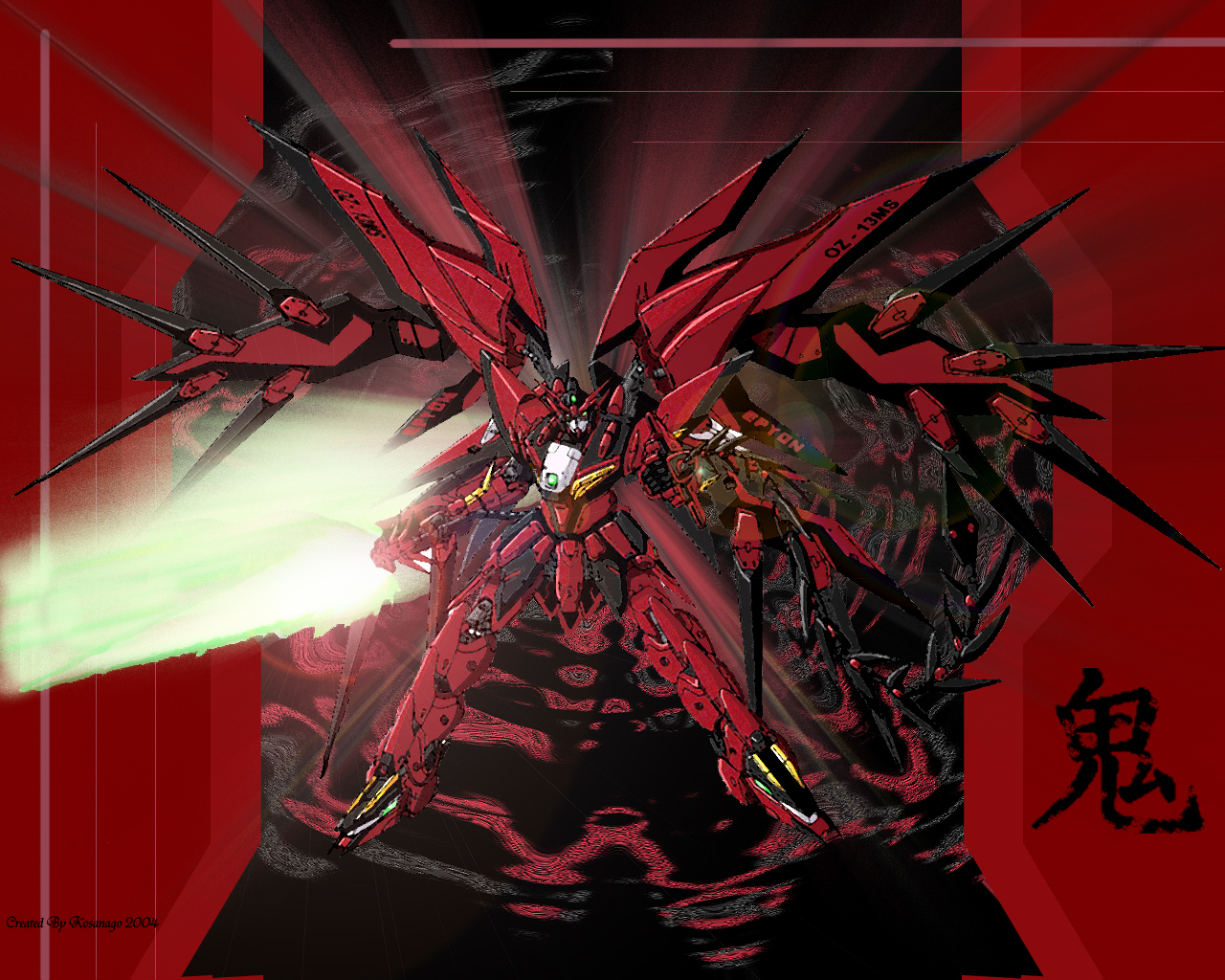 1280x1030 Mobile Suit Gundam Wing Wallpaper: Epyon Custom the oni gundam, Desktop