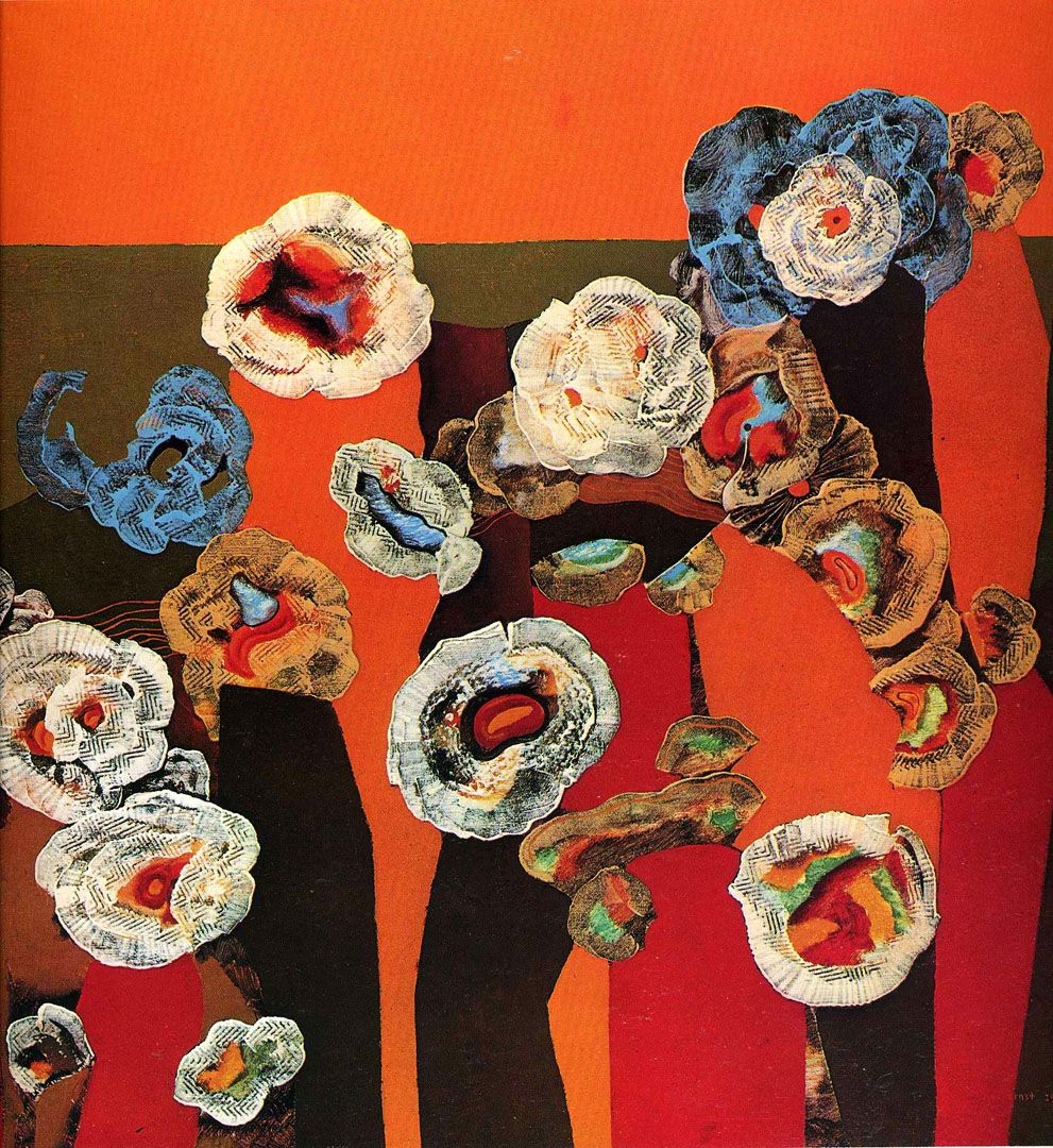 1000x1080 Collage Of Flowers surrealist max ernst art wallpaper, Phone