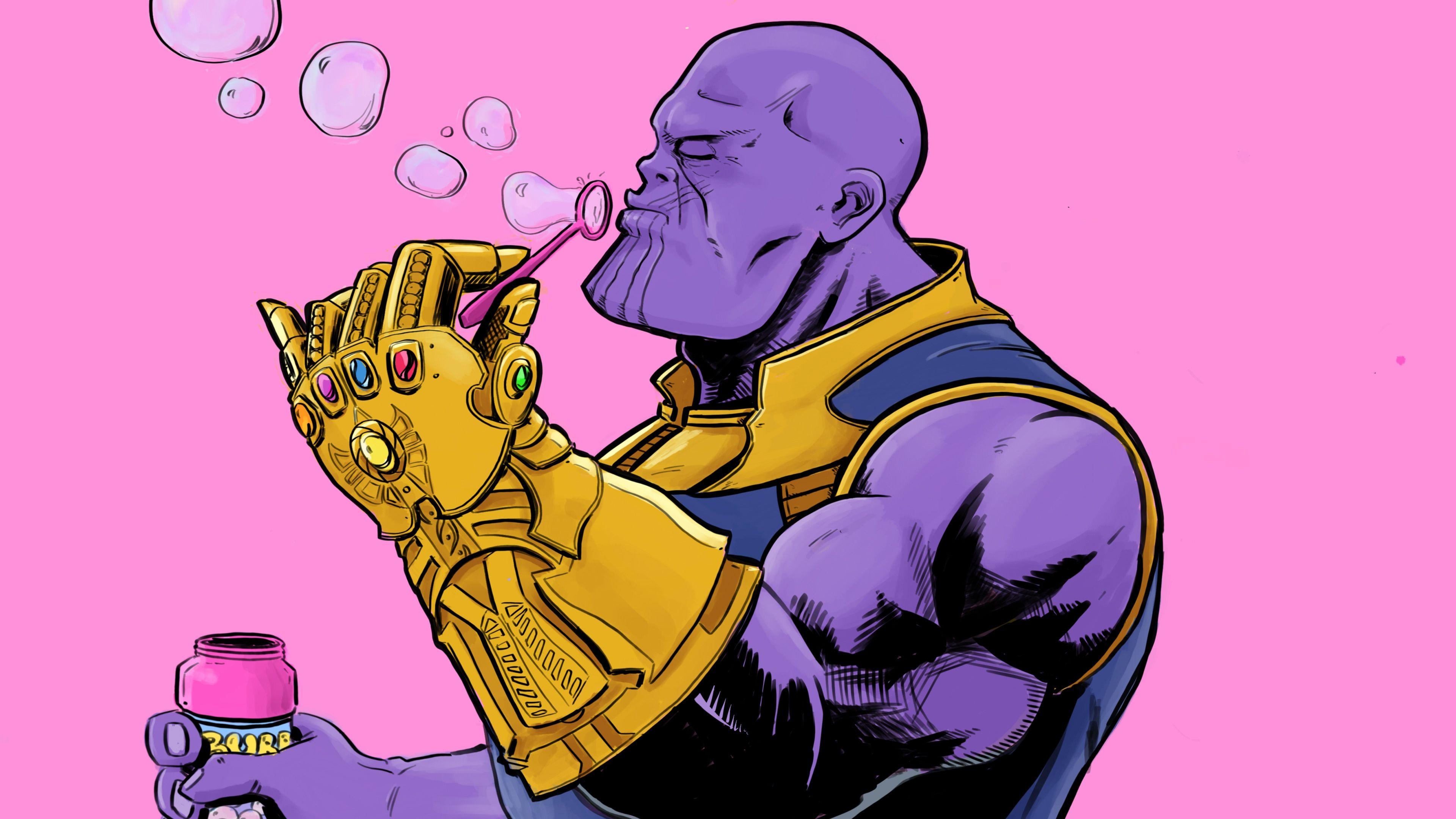 3840x2160 Thanos Blowing Bubbles Thanos Wallpaper, Supervillain, Desktop