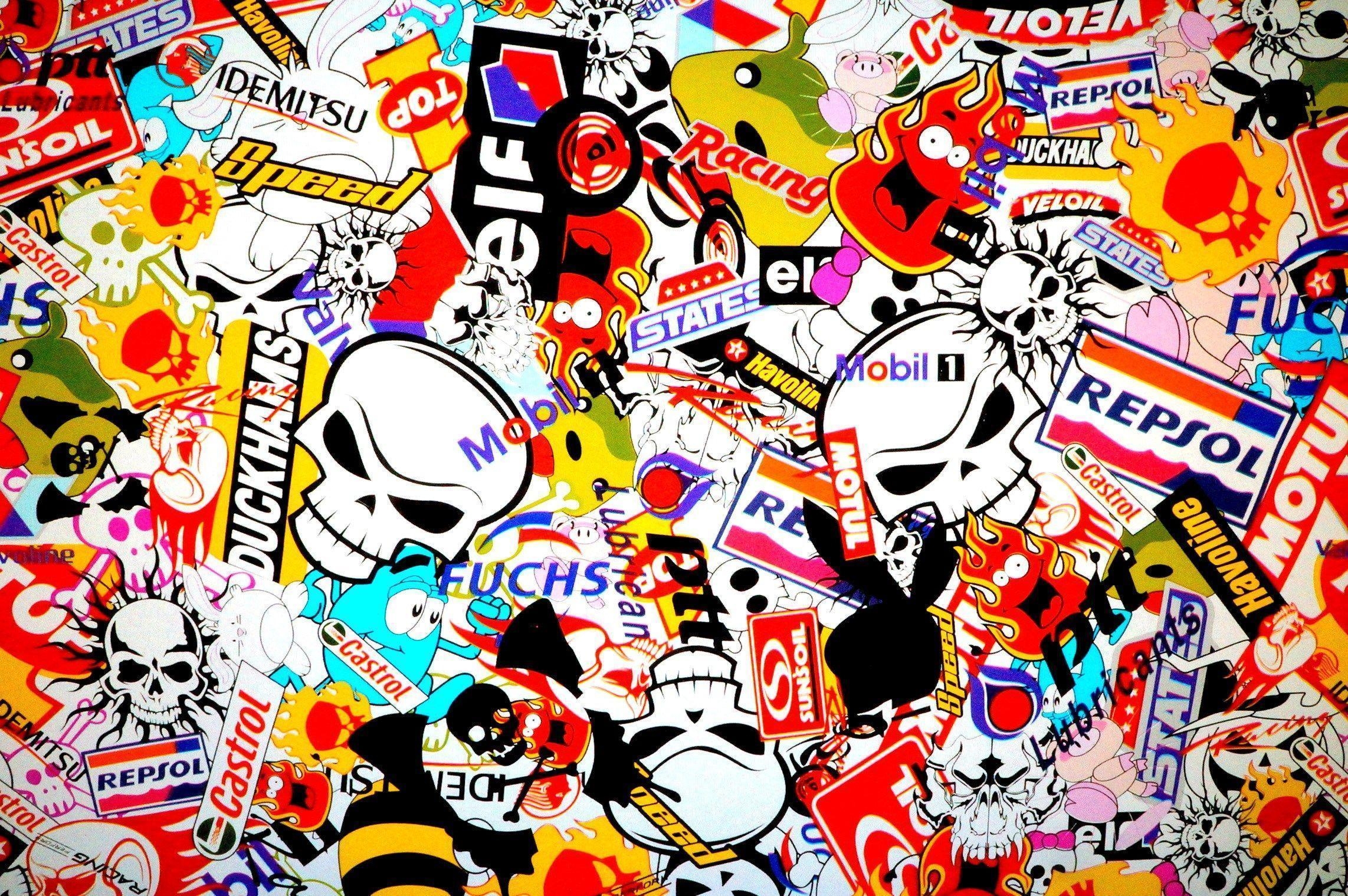 2290x1520 wallpaper image sticker bomb bomb category, Desktop