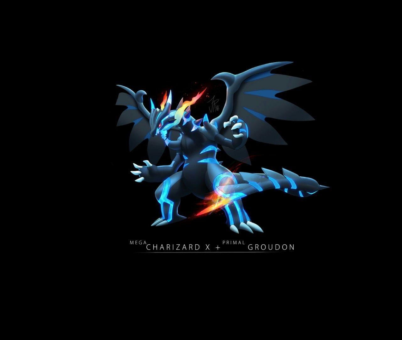 1280x1080 Charizard X + Groudon. pokemon fusions. Charizard, Desktop