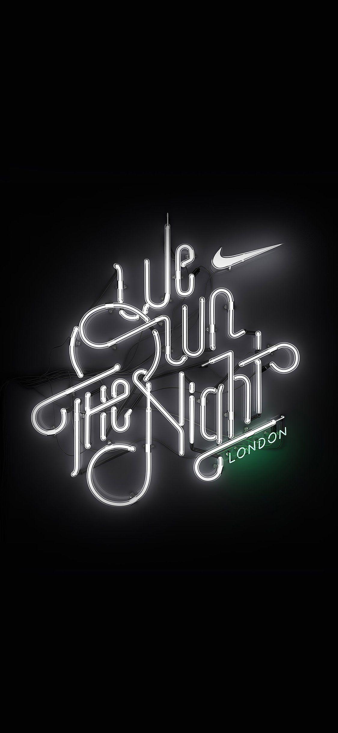 1130x2440 iPhonePapers we run the night london logo nike, Phone