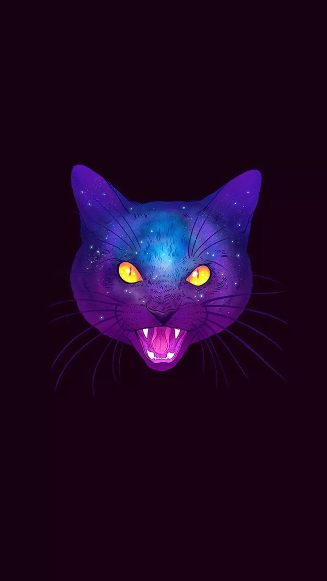 1090x1920 iPhone Wallpaper. Trippy cat, Cat painting, Cat art, Phone