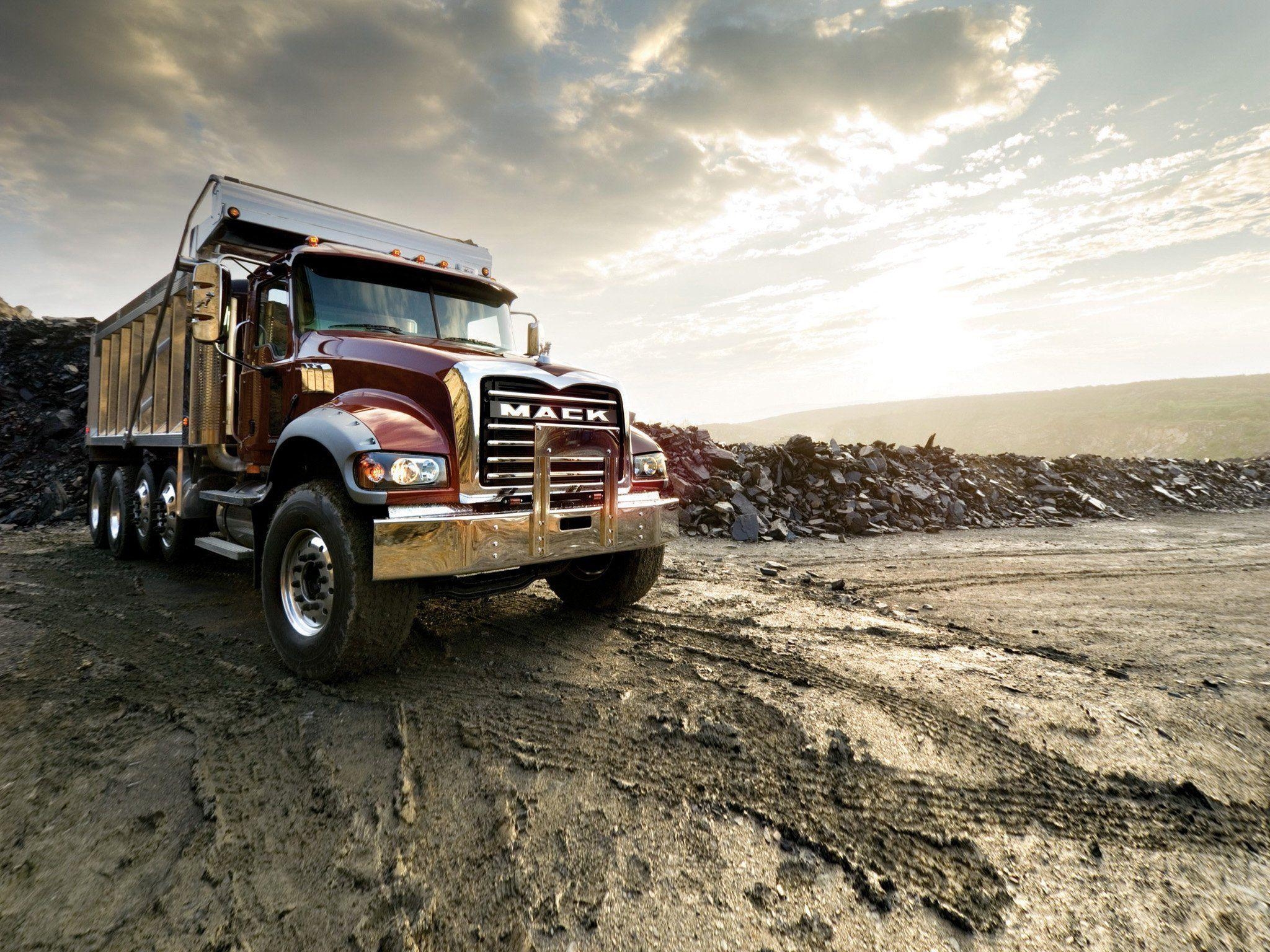 2050x1540 Mack Granite 6x4 Dump Truck semi tractor construction, Desktop