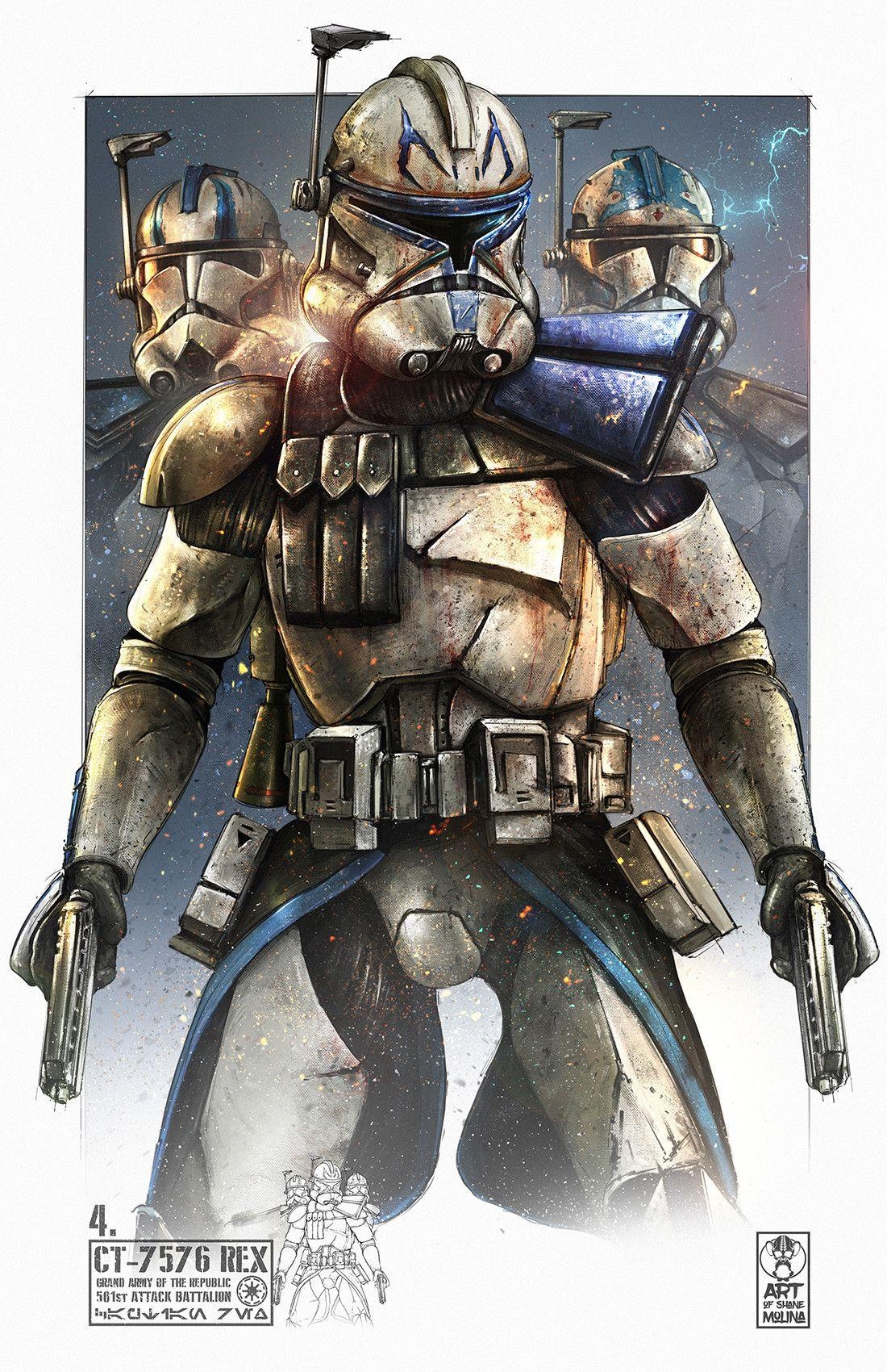 1100x1700 CT 7576 Captain Rex By Shane Molina. Clones. Star Wars, Phone