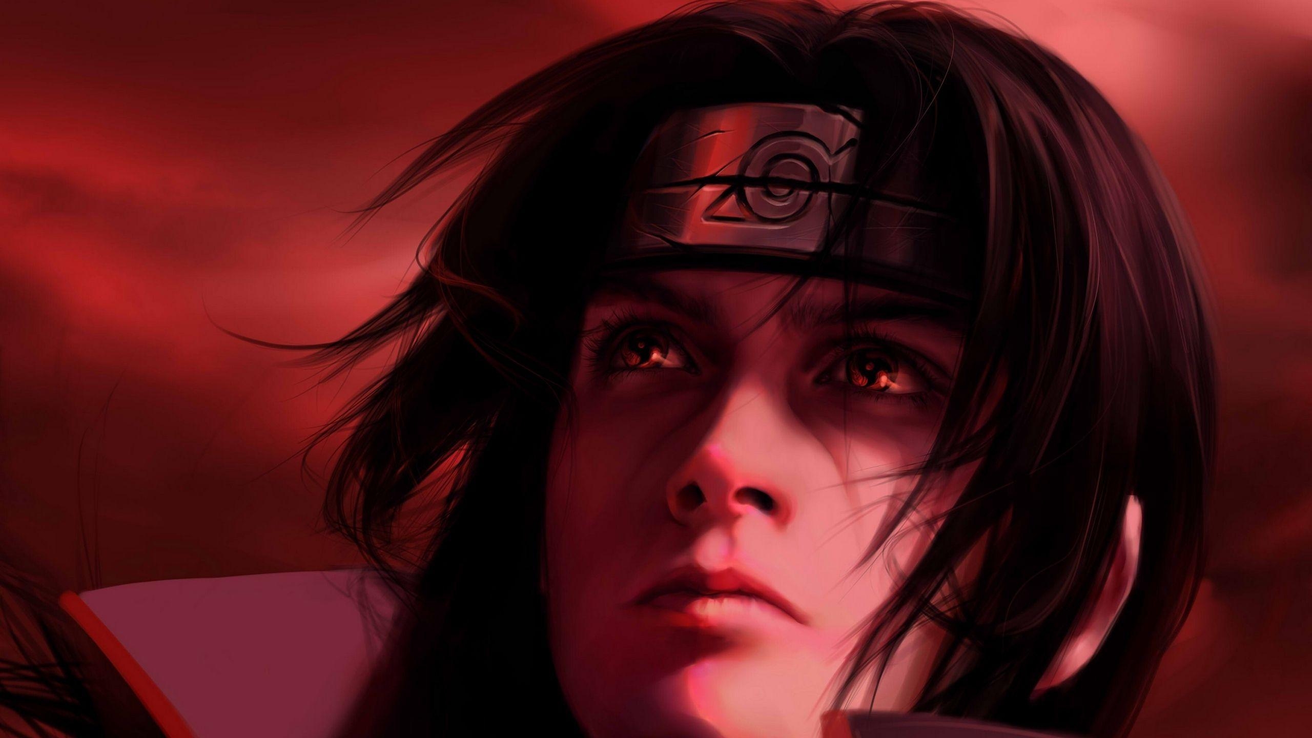 2560x1440 Download wallpaper  olggah, naruto, itachi uchiha, Desktop