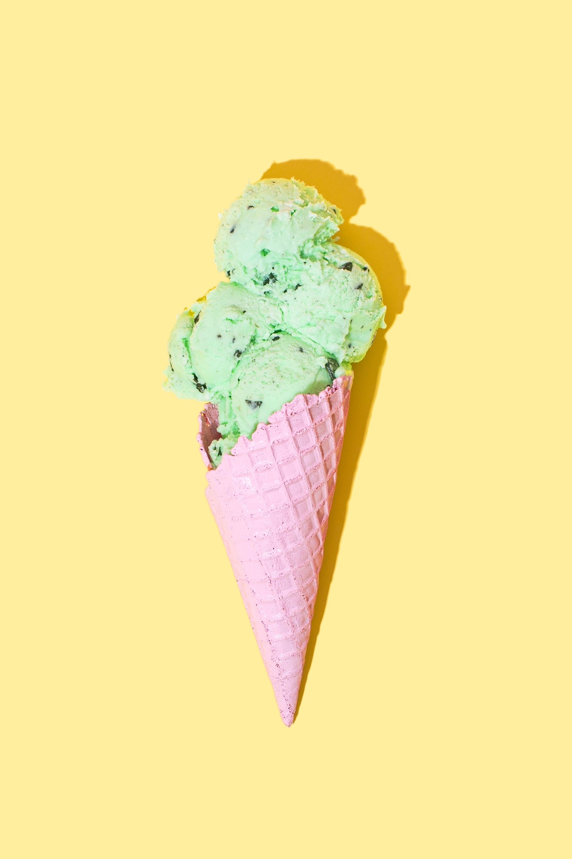 1880x2820 Mint Chip Pink Cone / Violet Tinder Studios. Ice cream wallpaper, Pastel photography, Cute wallpaper, Phone