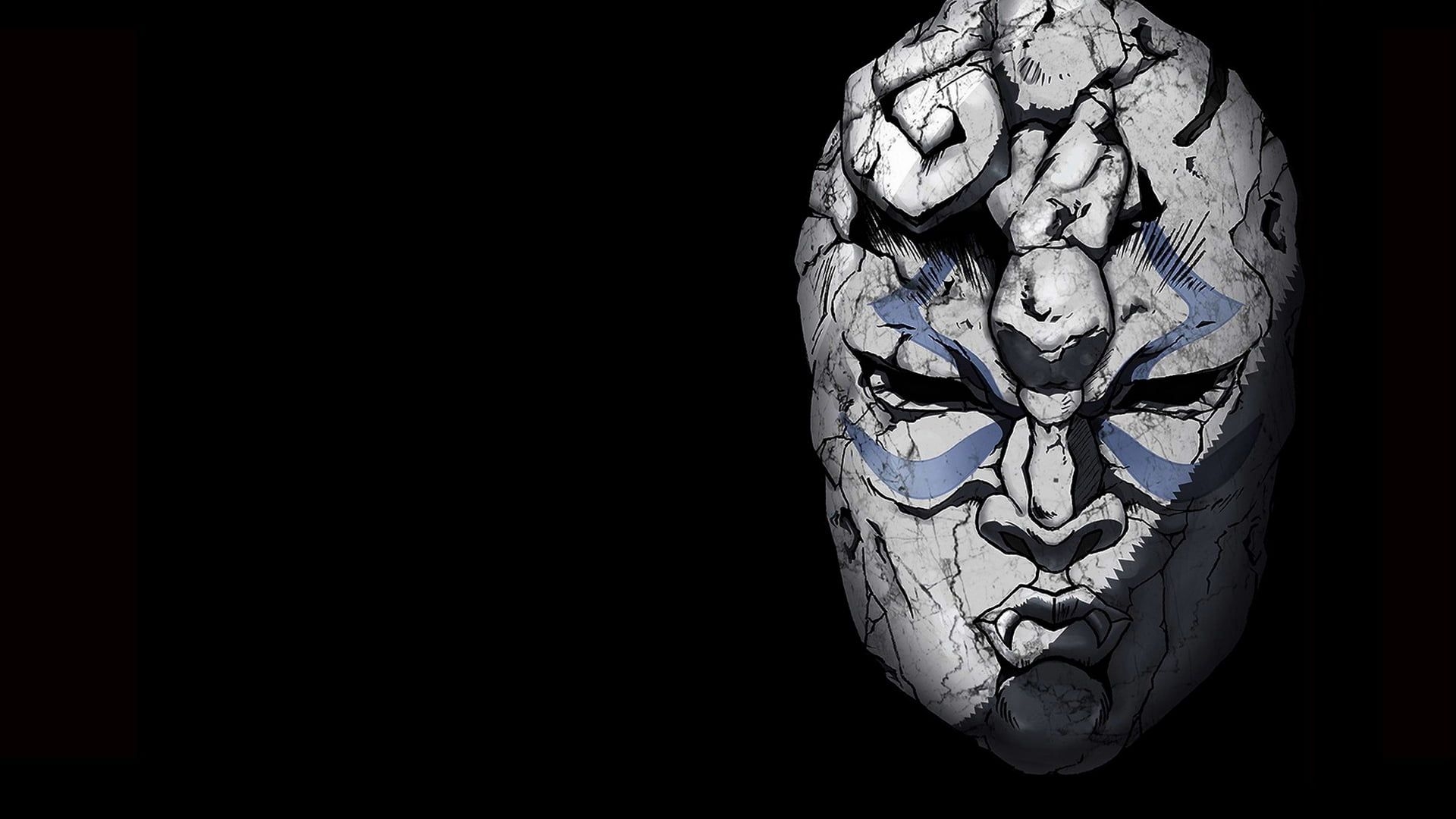 1920x1080 White, black, and blue mask digital wallpaper, JoJo's Bizarre, Desktop