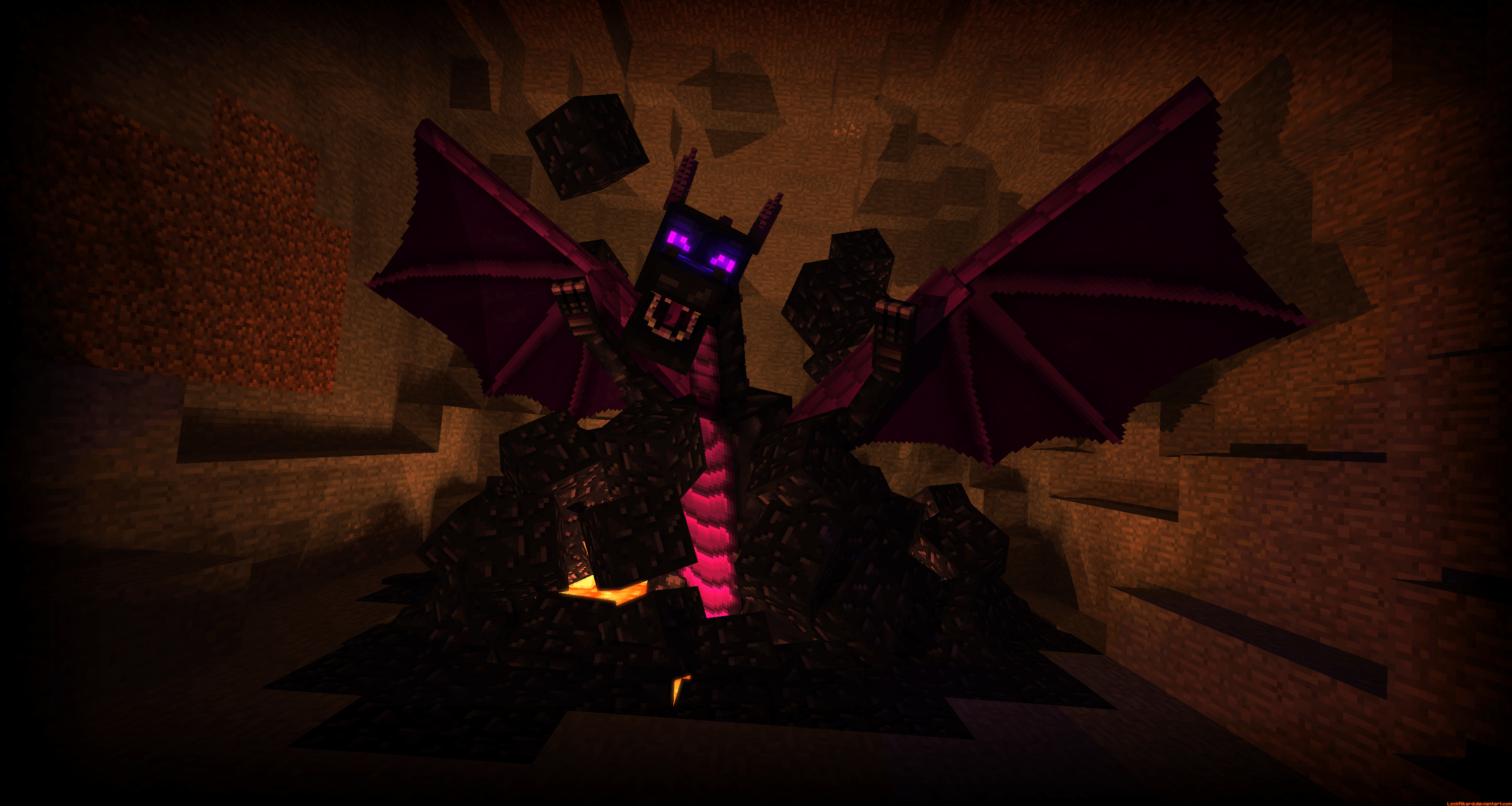 3000x1600 Minecraft Ender Dragon Wallpaper, Desktop