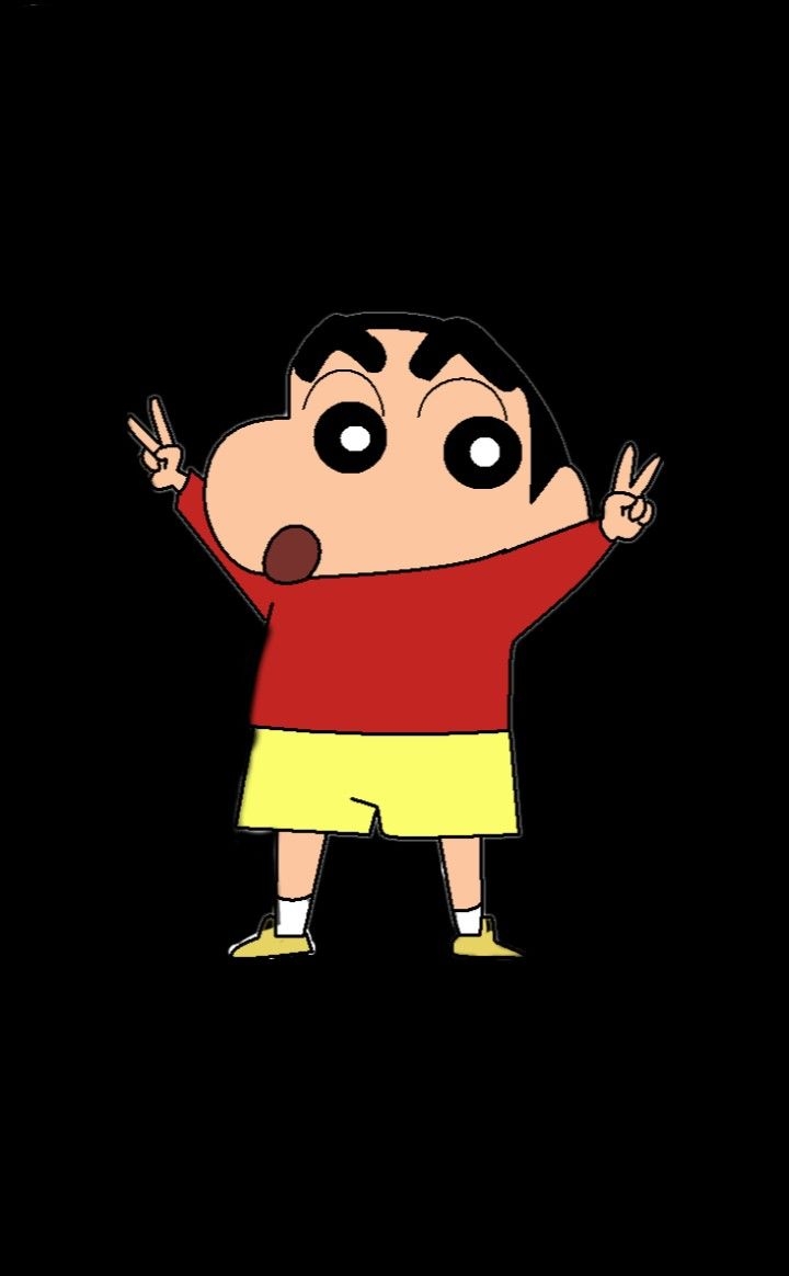 720x1170 shin chan black background wallpaper. YUG KAHAR. Black background wallpaper, Anime scenery wallpaper, Black background, Phone