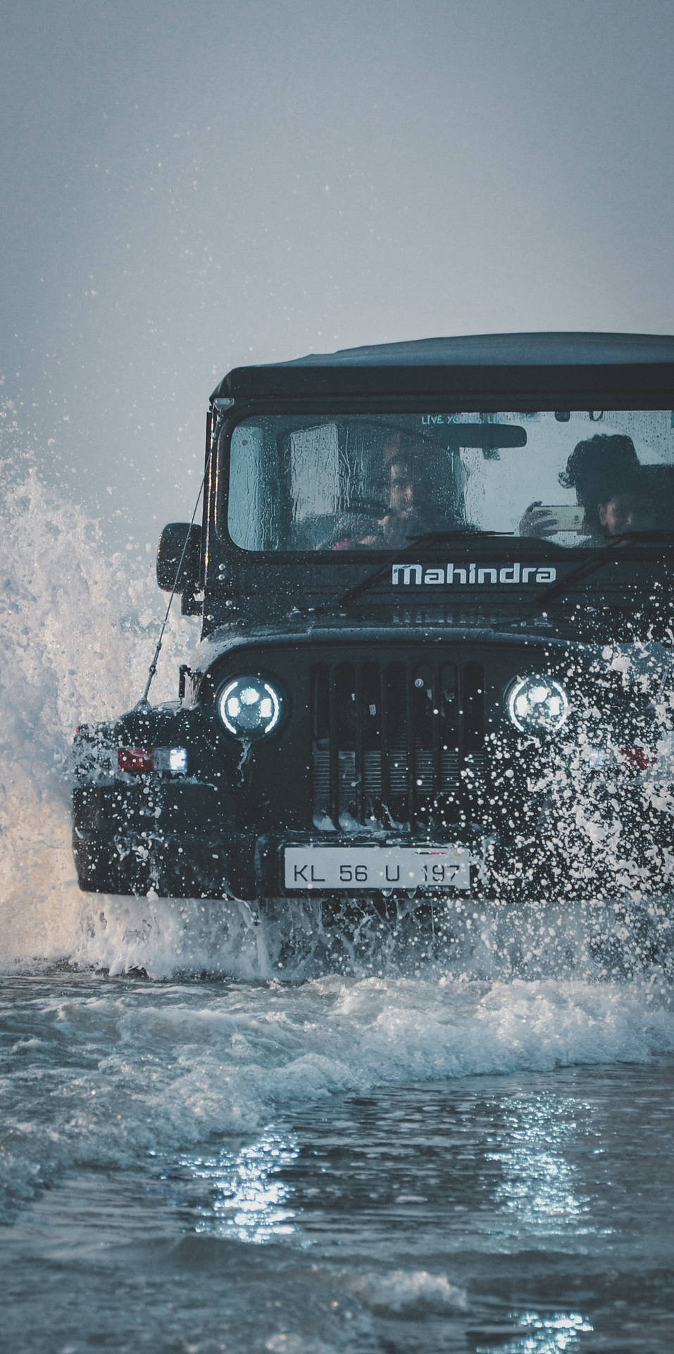 960x1920 Download Mahindra Thar 2021 Water Off, Phone