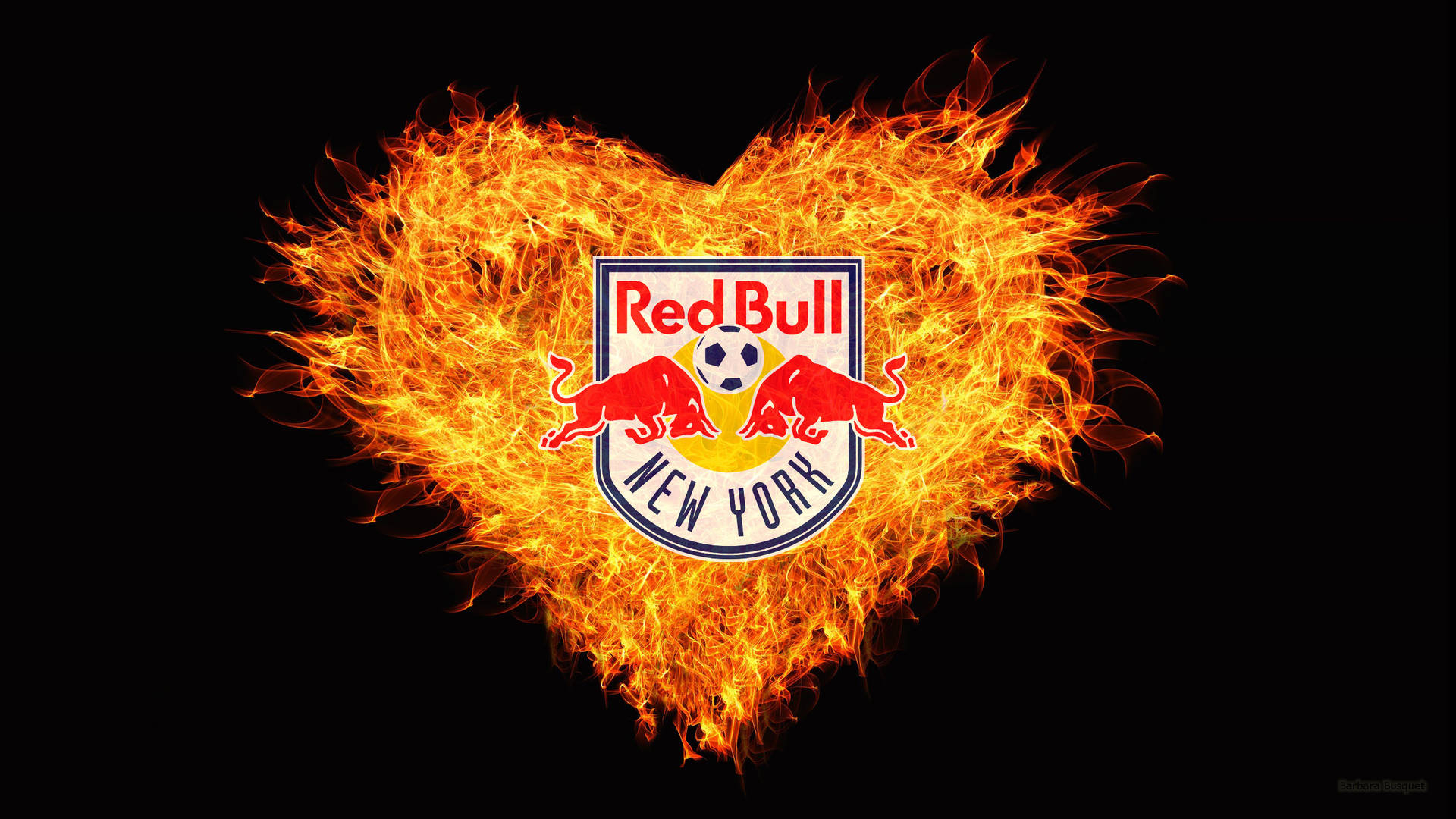 1920x1080 Download New York Red Bulls Heart Shaped Fire Wallpaper, Desktop