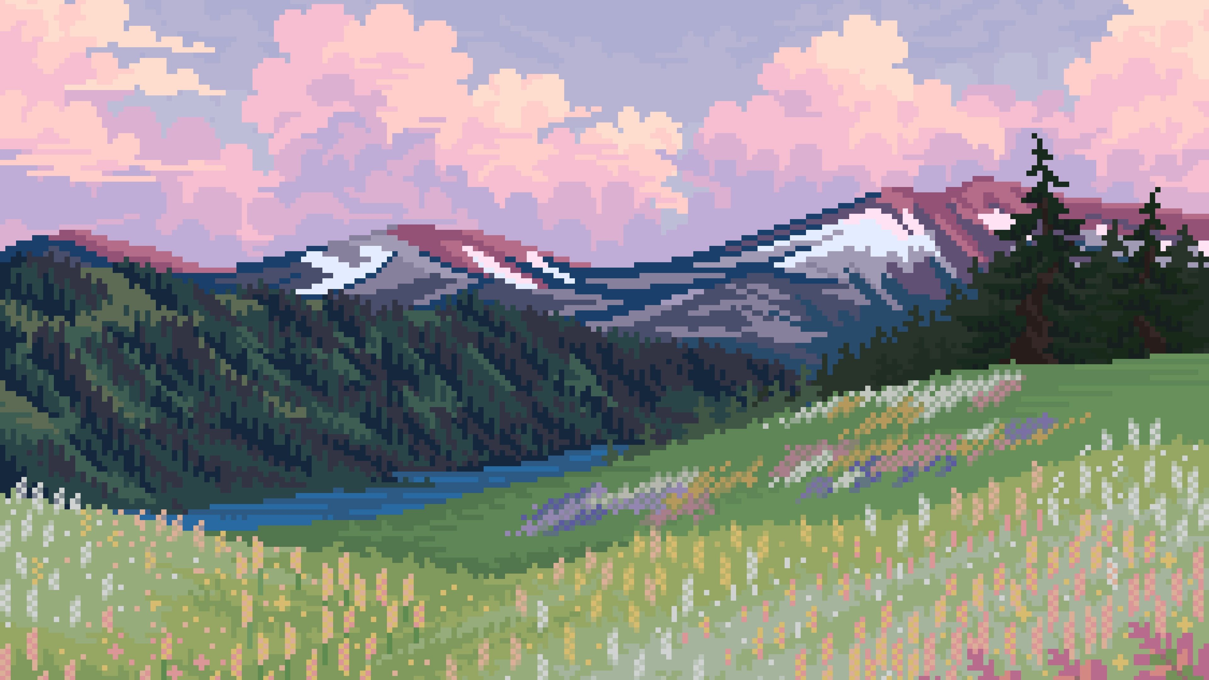 3840x2160 Aesthetic Pixel Art HD Wallpaper 49283, Desktop