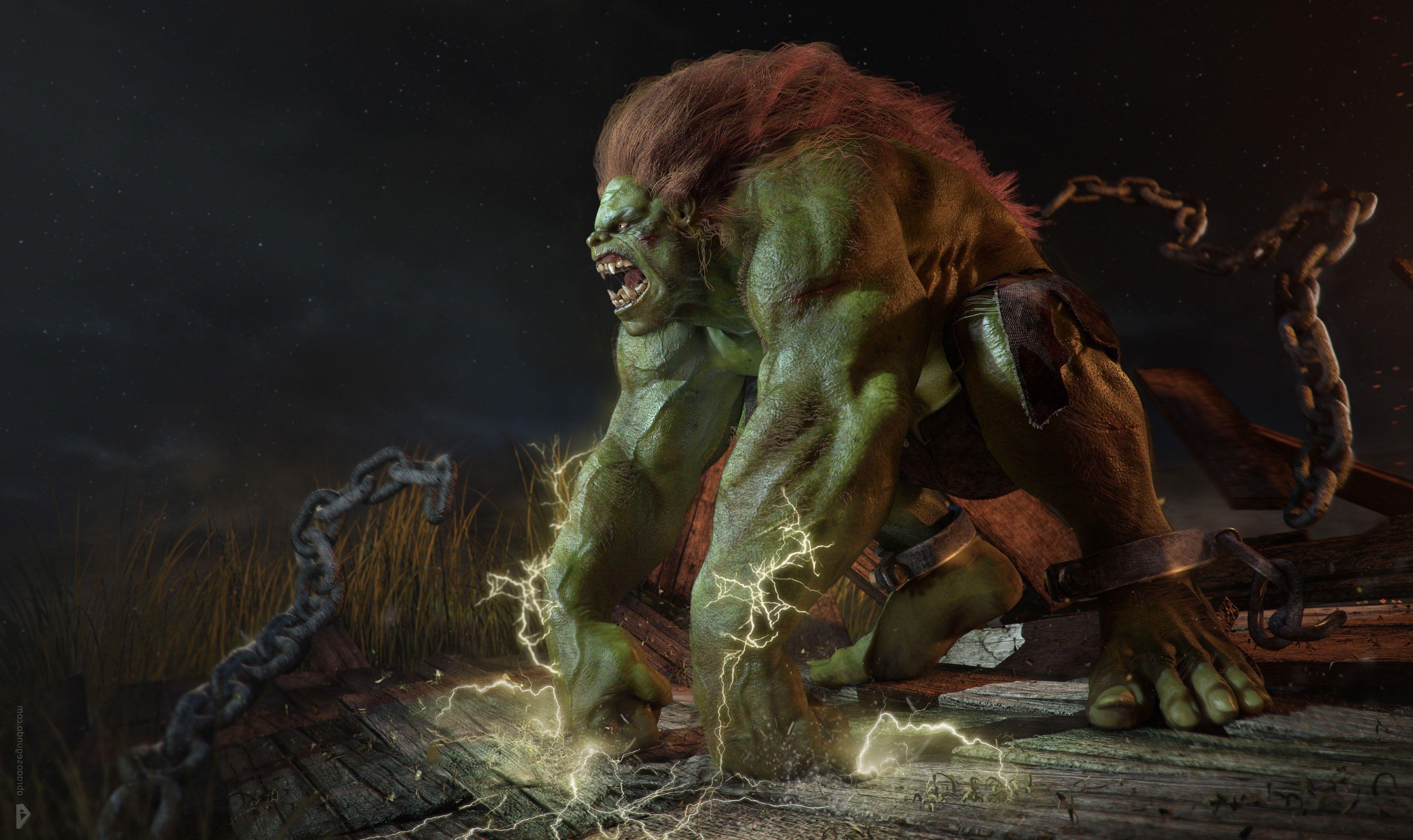 4100x2440 fantasy Art, Digital Art, Blanka Wallpaper HD / Desktop, Desktop