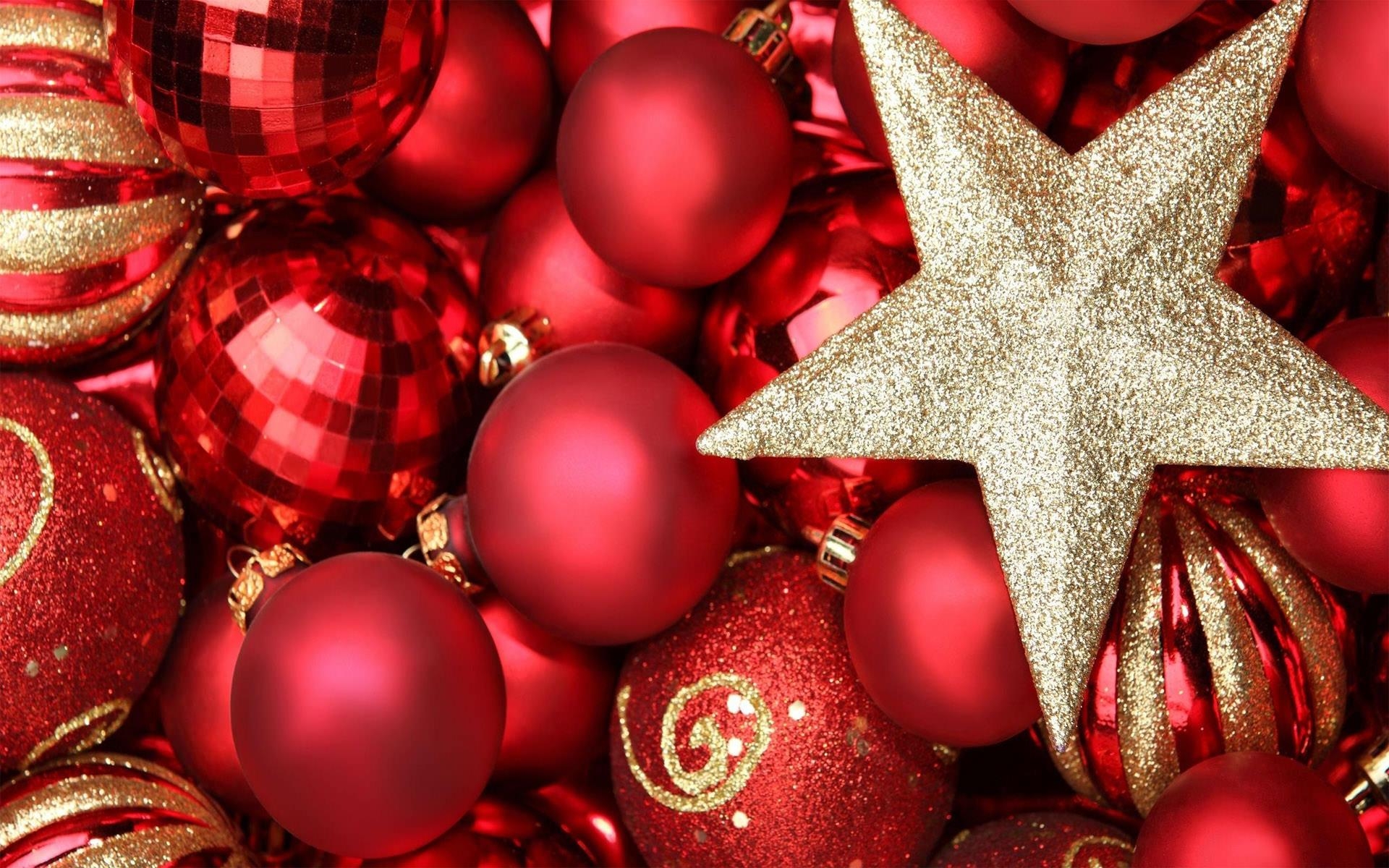 1920x1200 Red & gold Christmas ornaments HD wallpaper. HD Latest Wallpaper, Desktop