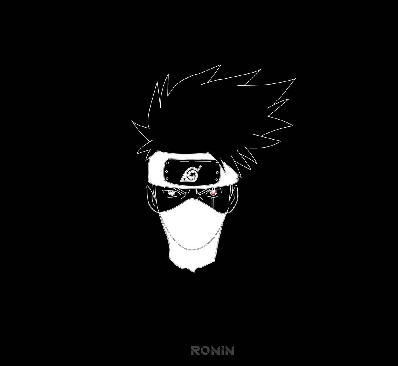 1400x1280 Kakashi Black and White Wallpaper Free Kakashi Black and White Background, Desktop