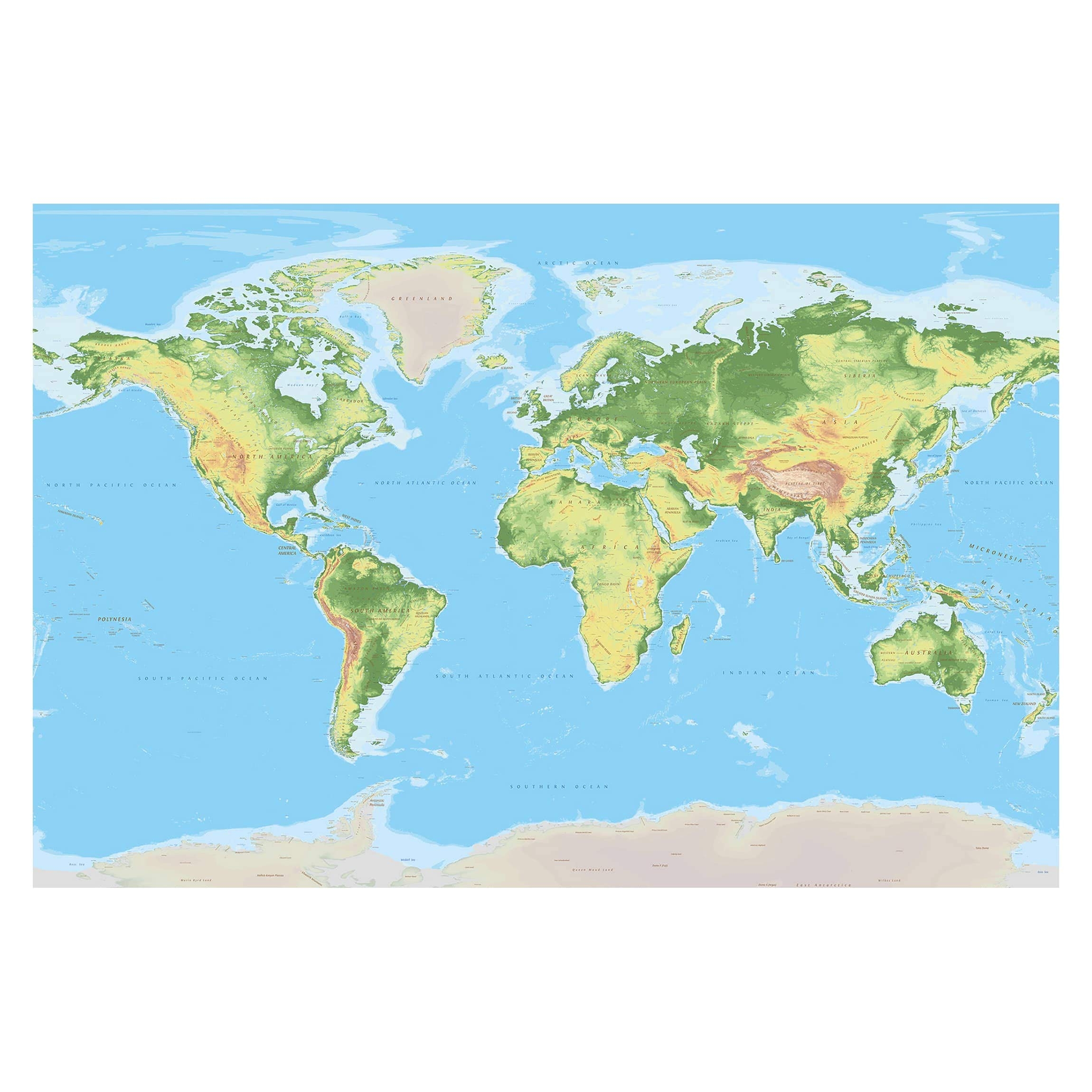 2300x2300 Bilderwelten Self Adhesive Wallpaper World Map Format 190 X 288 Cm, Everything Else, Phone