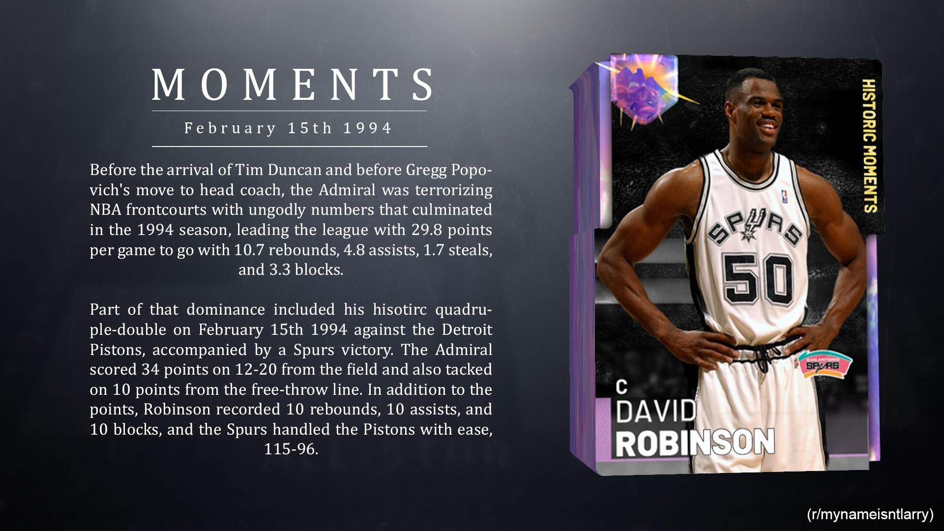 1920x1080 Historic Moments: David Robinson (Concept), Desktop