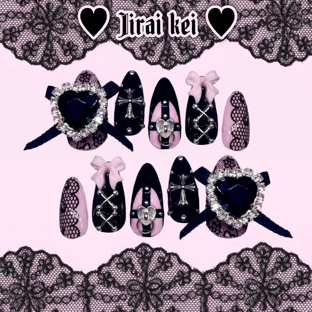 1080x1080 Jirai Kei Nails Girly Kei Japanese Nail, Phone