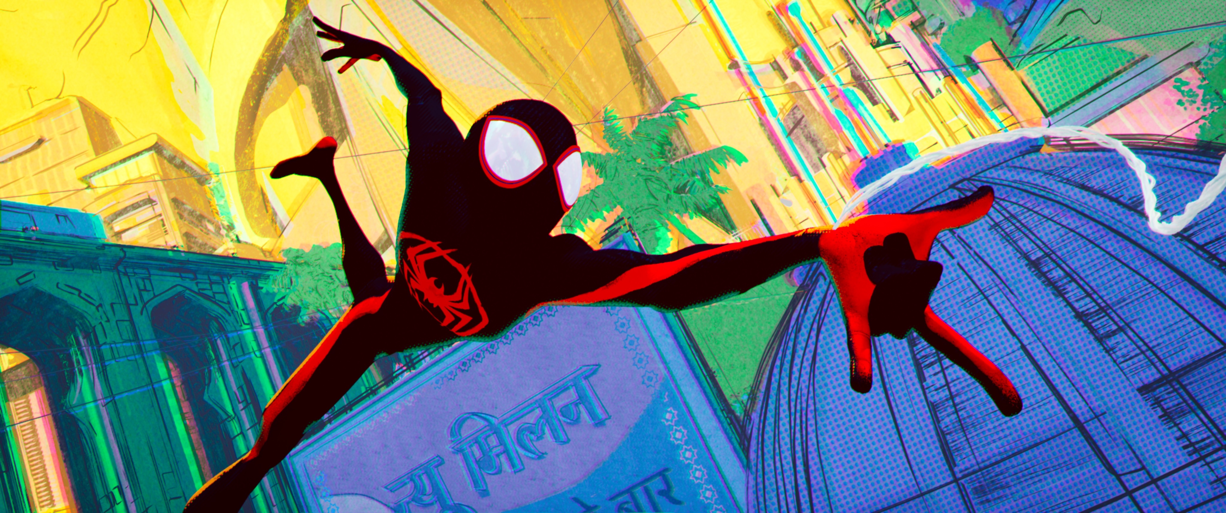 4100x1720 Spider Man: Across The Spider Verse HD Wallpaper And Background, Dual Screen