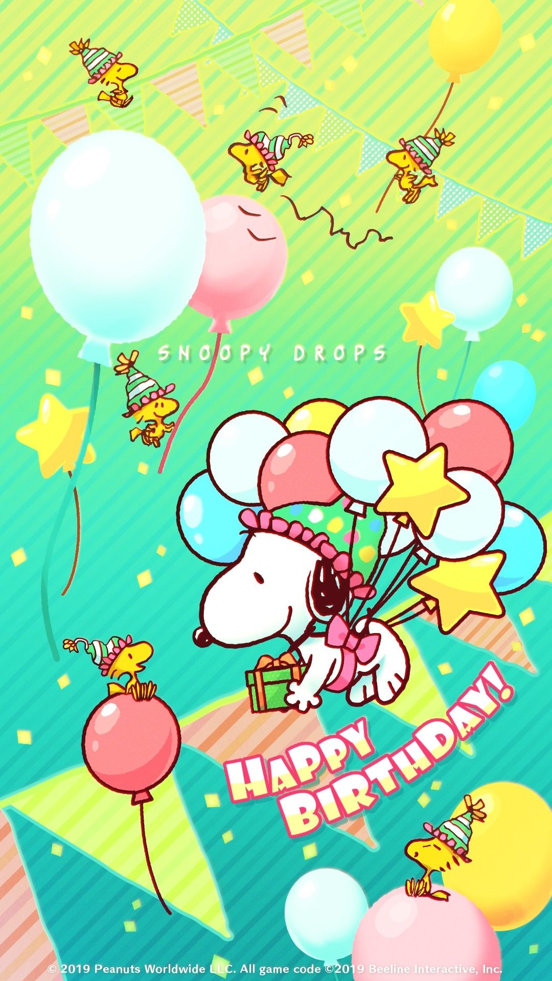 1080x1920 Snoopy birthday image, Phone