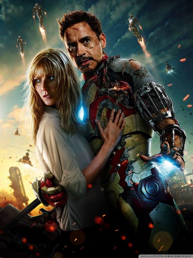 770x1030 Iron Man 3 Tony Stark And Pepper Potts HD desktop wallpaper, Phone