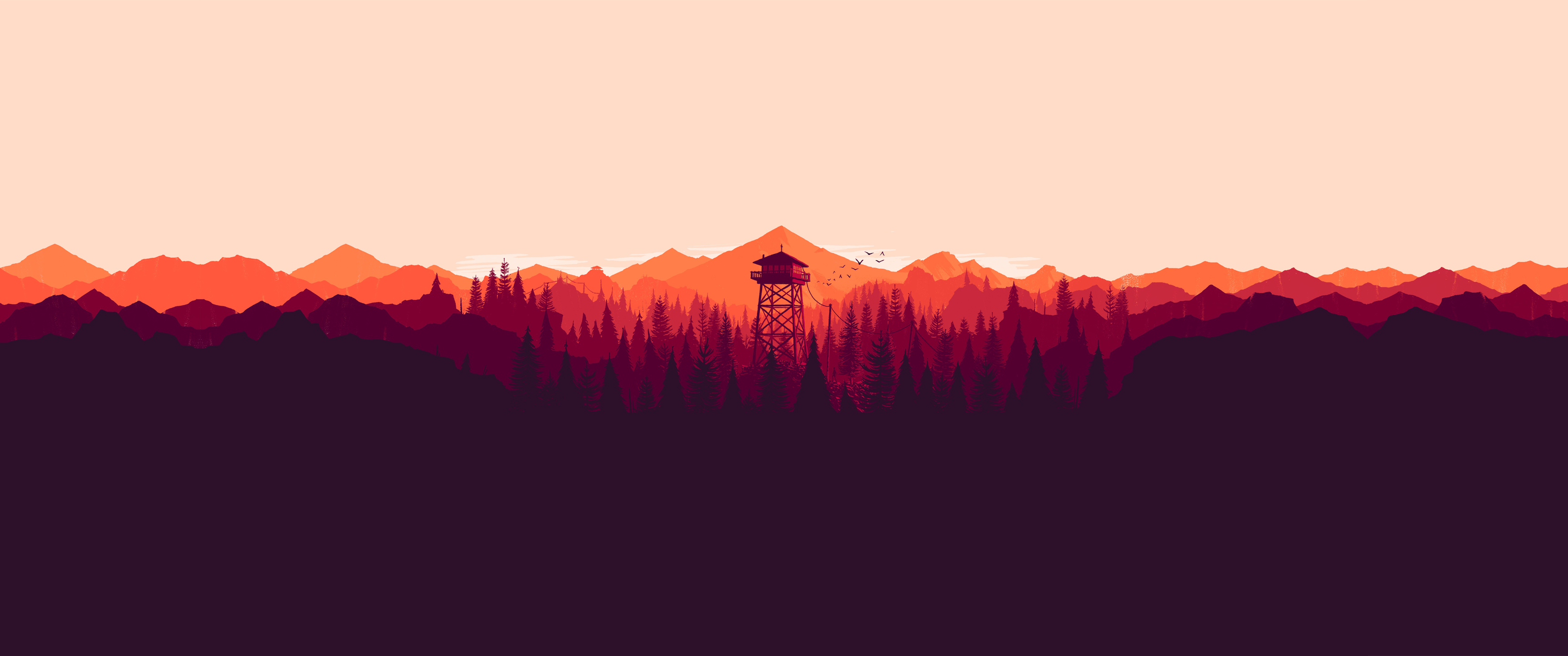3440x1440 Firewatch Ultrawide Wallpaper [], Dual Screen