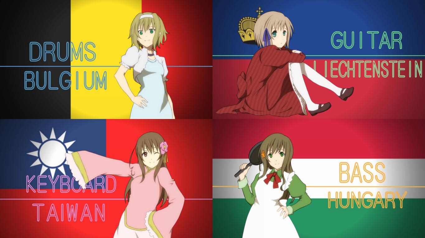 1370x770 anthropomorphism axis powers hetalia belgium (hetalia) hungary, Desktop