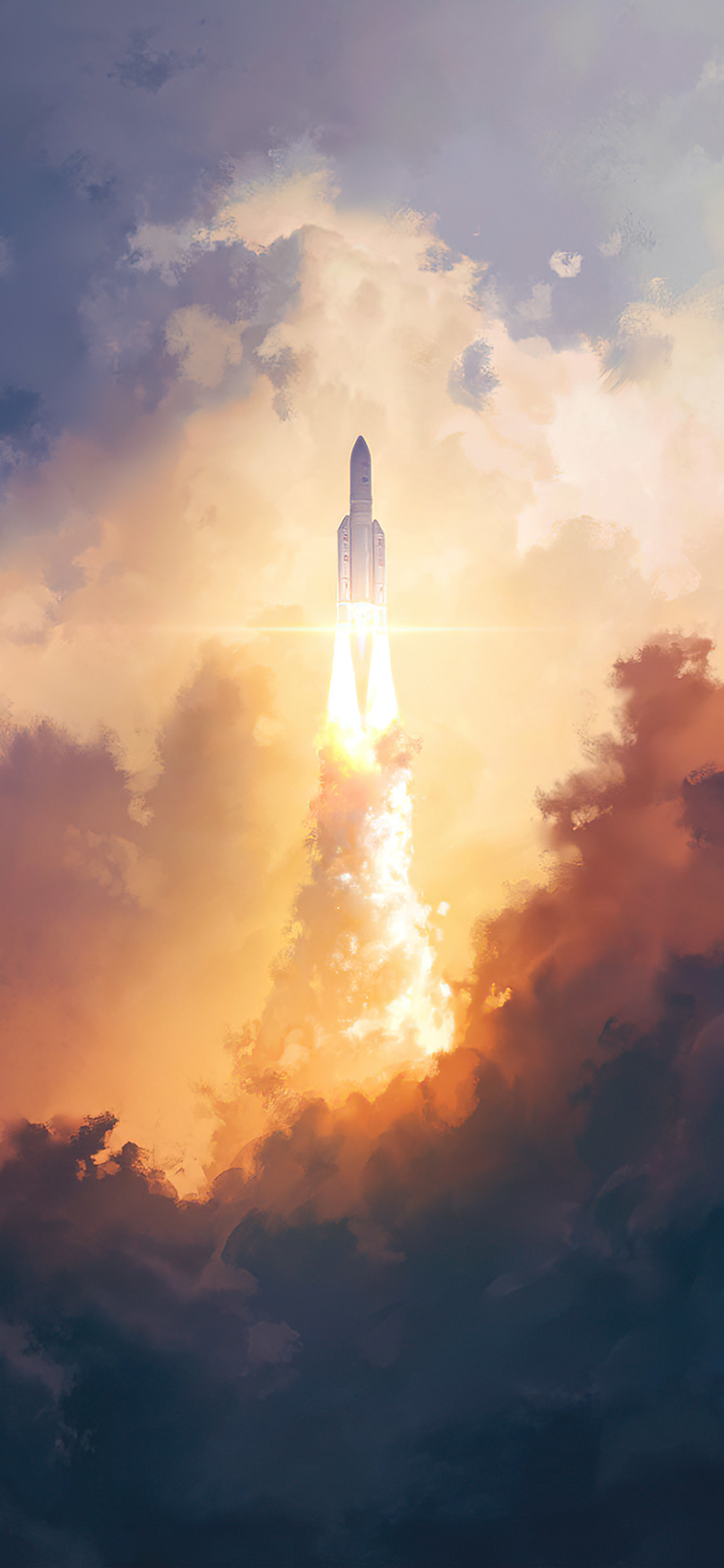 1130x2440 iPhone X wallpaper. art universe spaceship anime, Phone