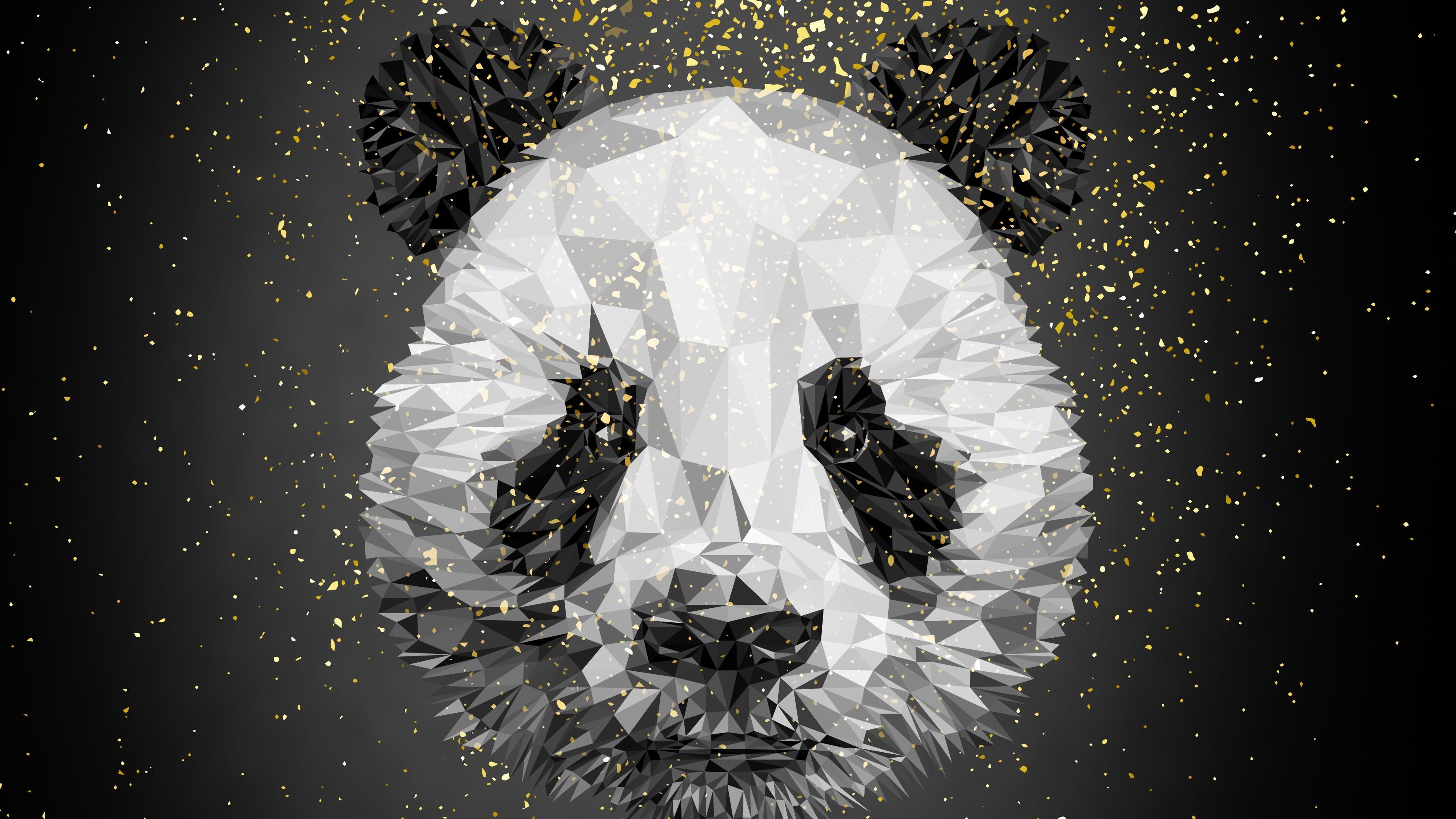 3510x1980 Panda Art Wallpaper Free Panda Art Background, Desktop