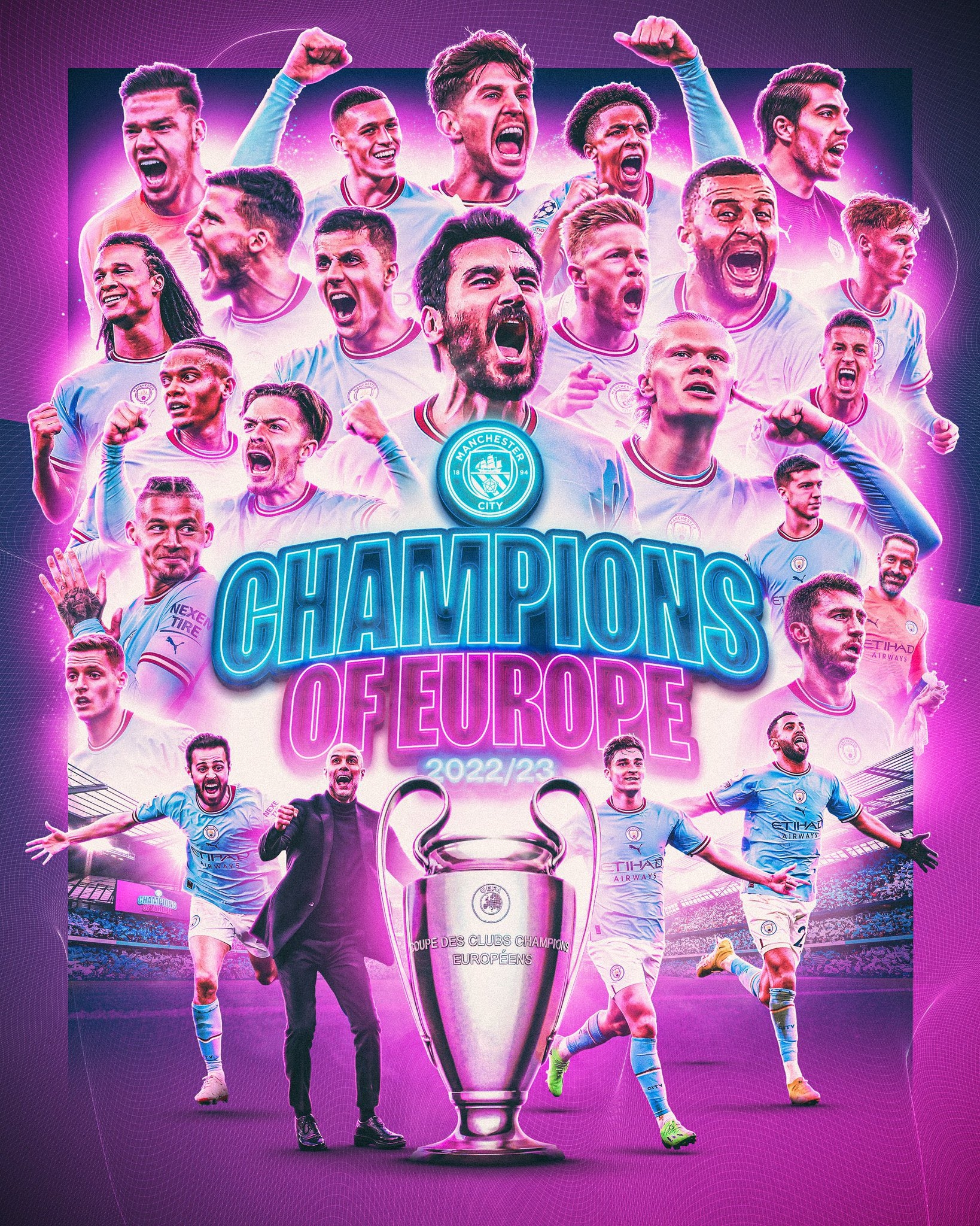 1640x2050 Manchester City UEFA Champions League 2023 Champions, Phone