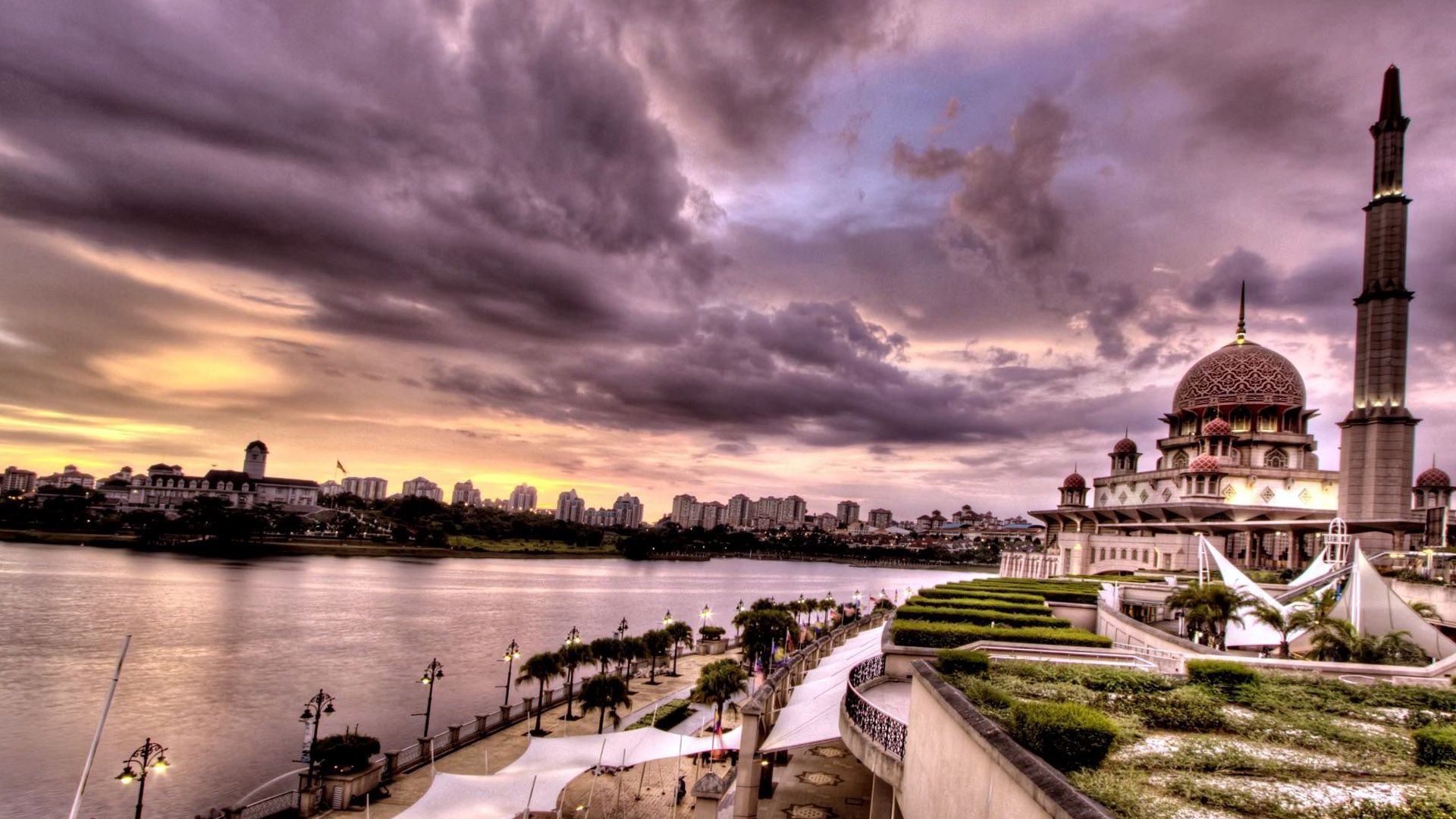 1920x1080 Islamic Mosque Landscape Wallpaper HD / Desktop and Mobile, Desktop