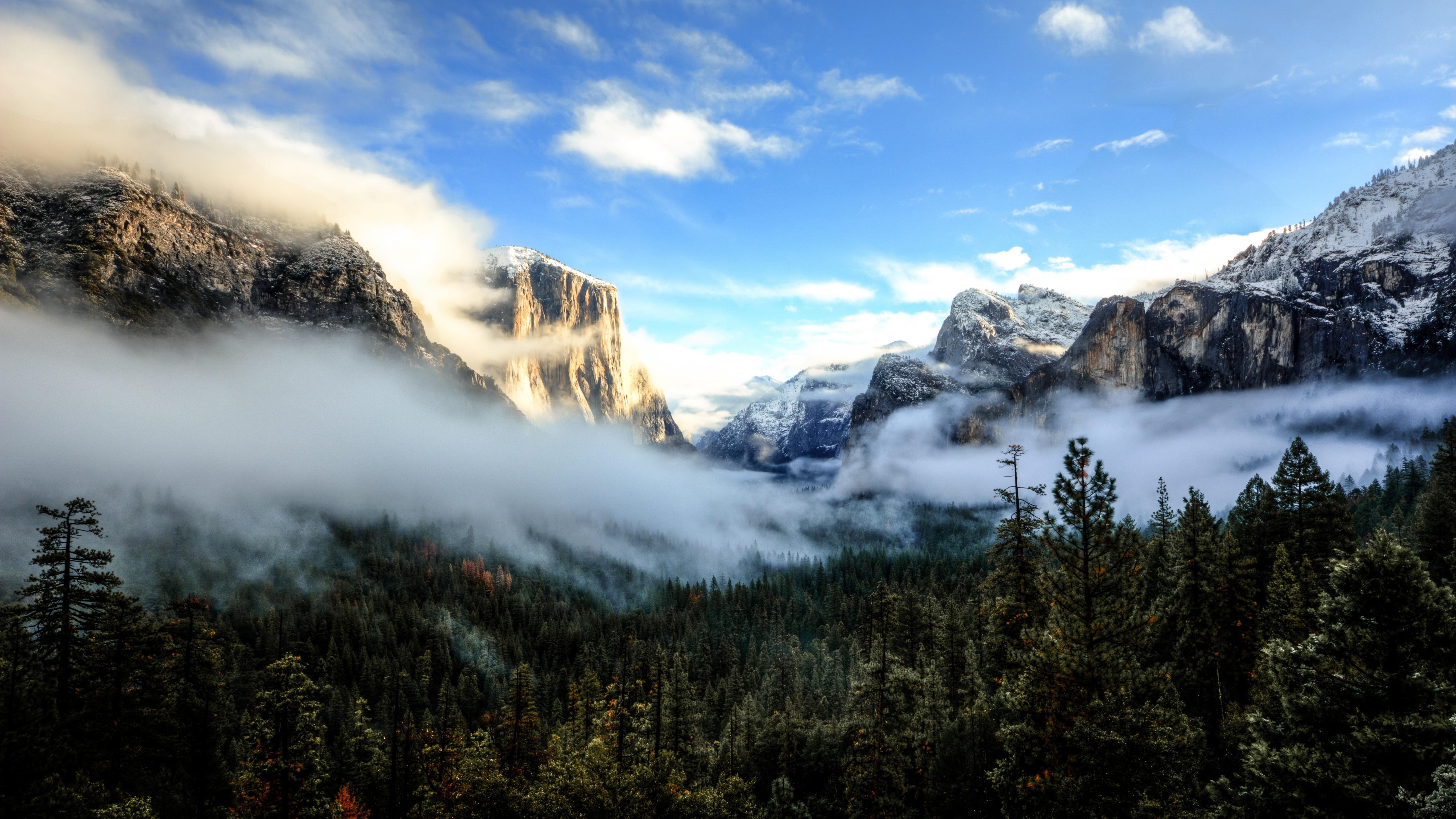 5120x2880 Wallpaper Tunnel View, 5k, 4k wallpaper, 8k, Yosemite, CA, Sunset, Desktop