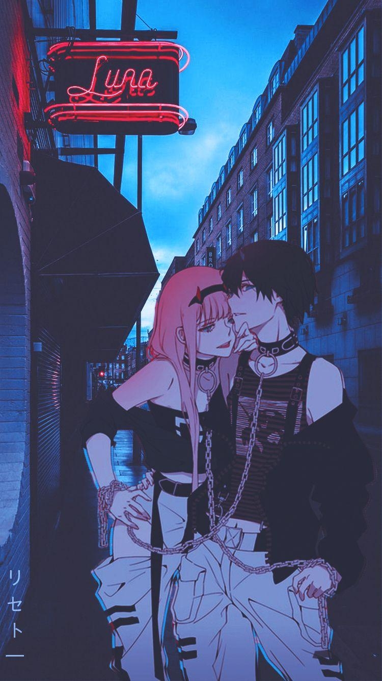 750x1340 I made a wallpaper of Zero Two and Hiro :) Im actually proud, Phone