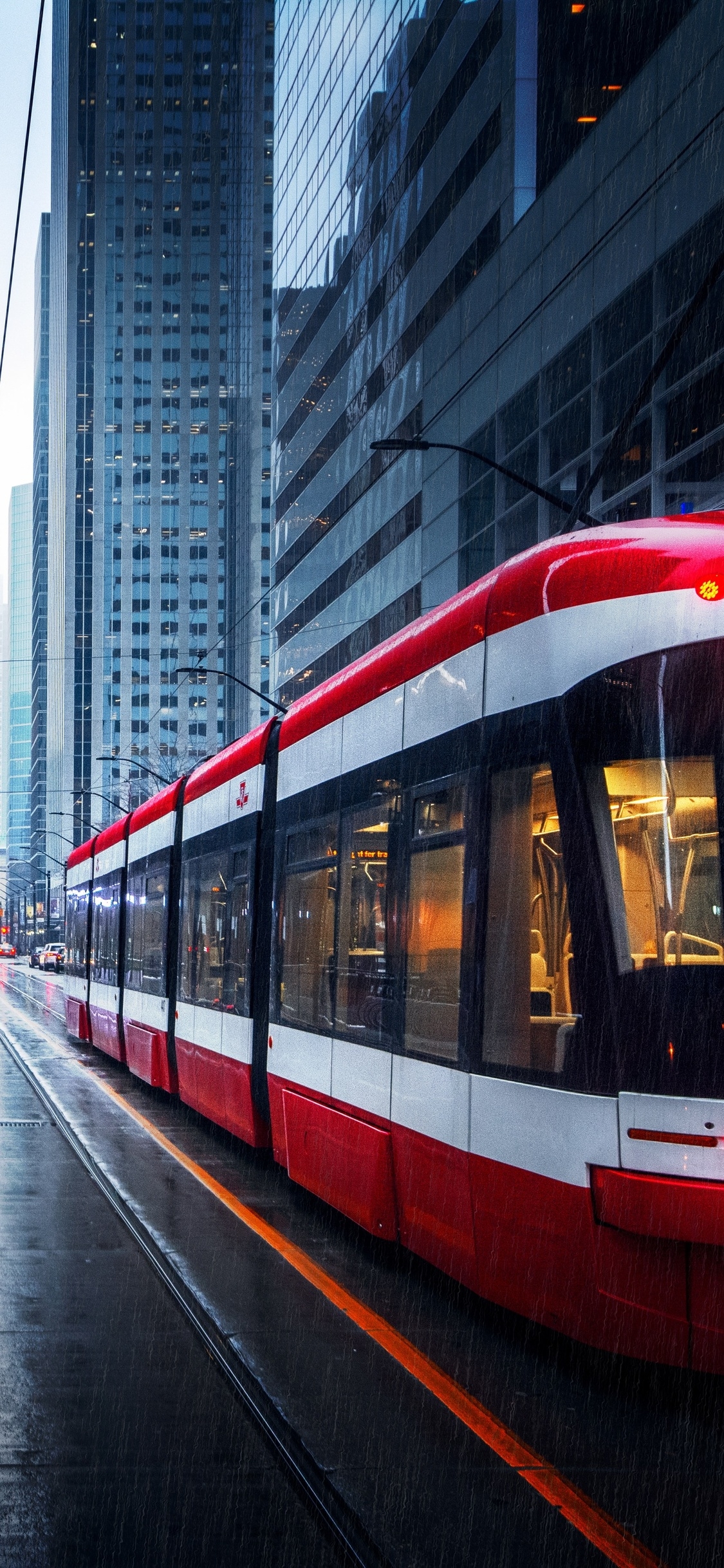 1130x2440 Tram In Downtown Toronto, Phone