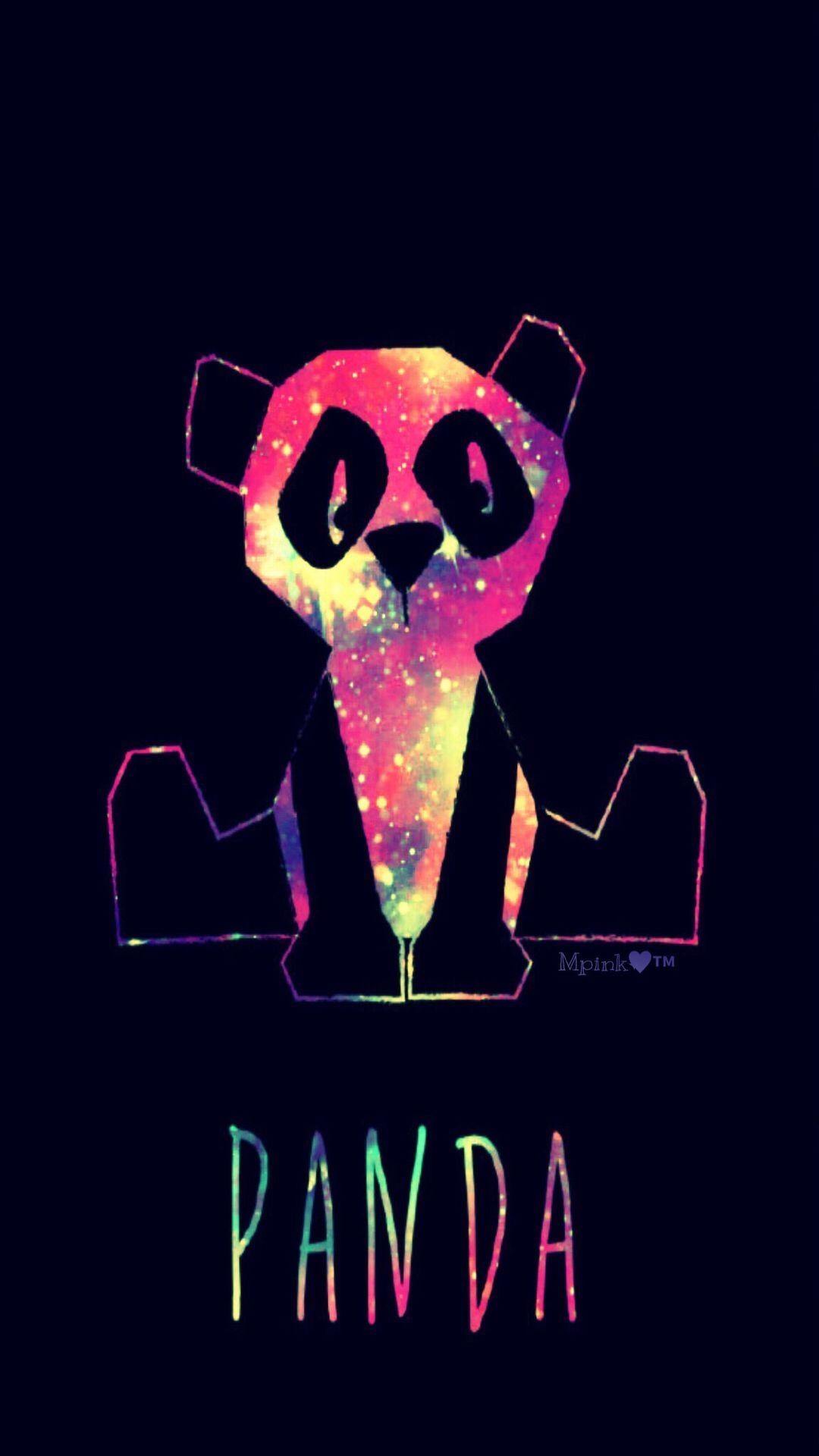 1080x1920 Neon Panda Galaxy Wallpaper #androidwallpaper #iphonewallpaper, Phone